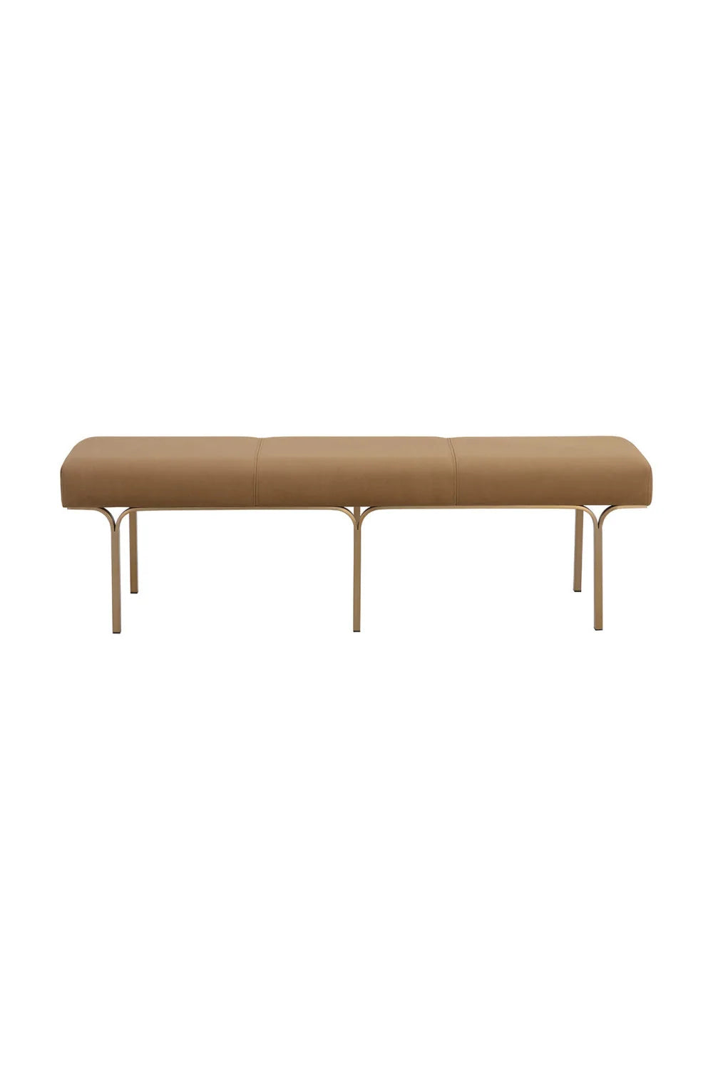 Luxury Slim Frame Upholstered Bench European Style for Villa