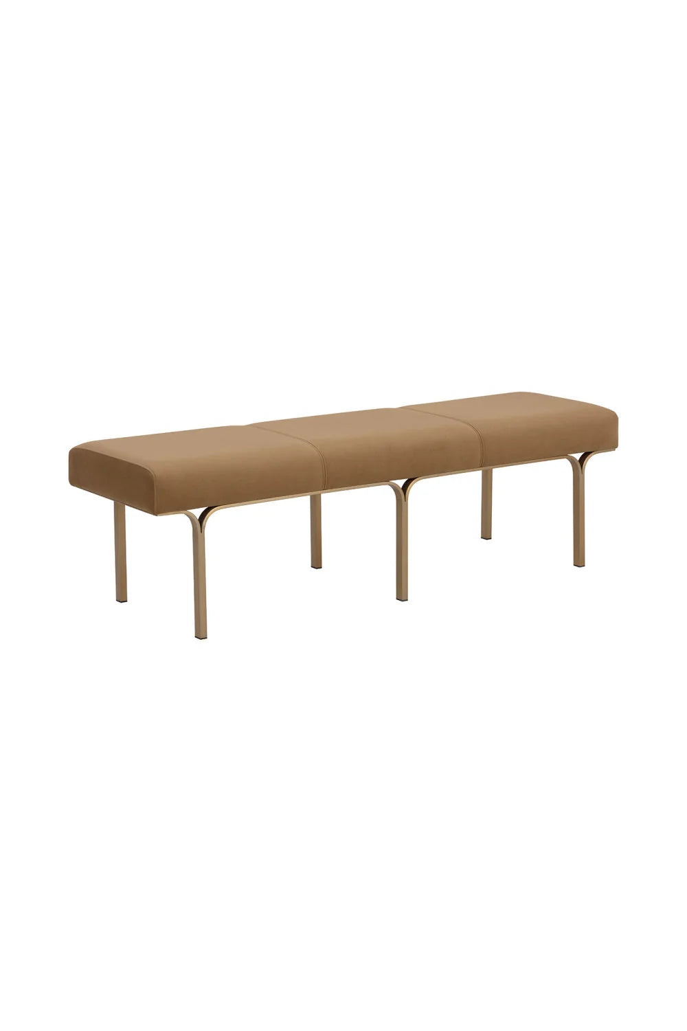 Luxury Slim Frame Upholstered Bench European Style for Villa