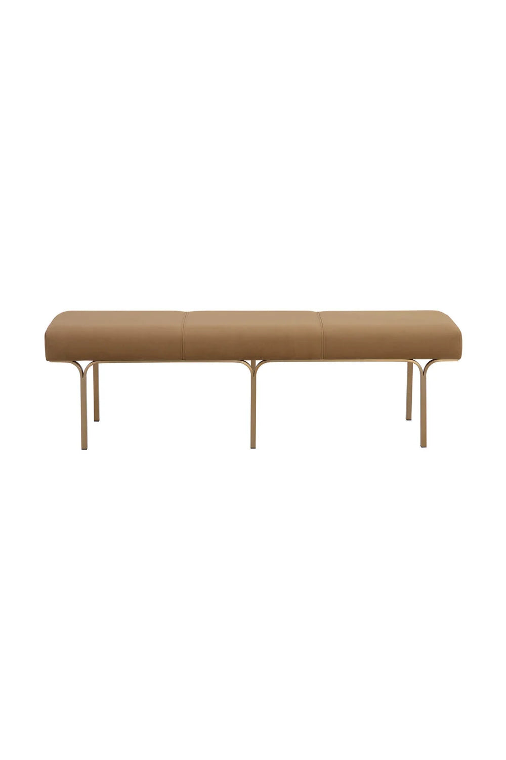 Luxury Slim Frame Upholstered Bench European Style for Villa