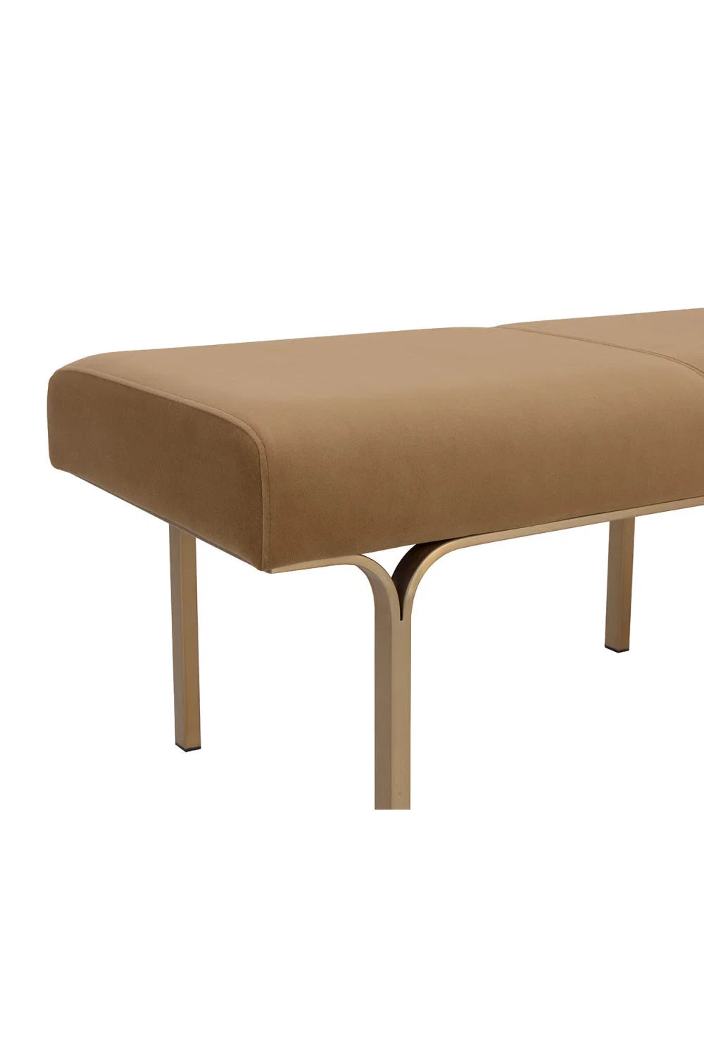 Luxury Slim Frame Upholstered Bench European Style for Villa