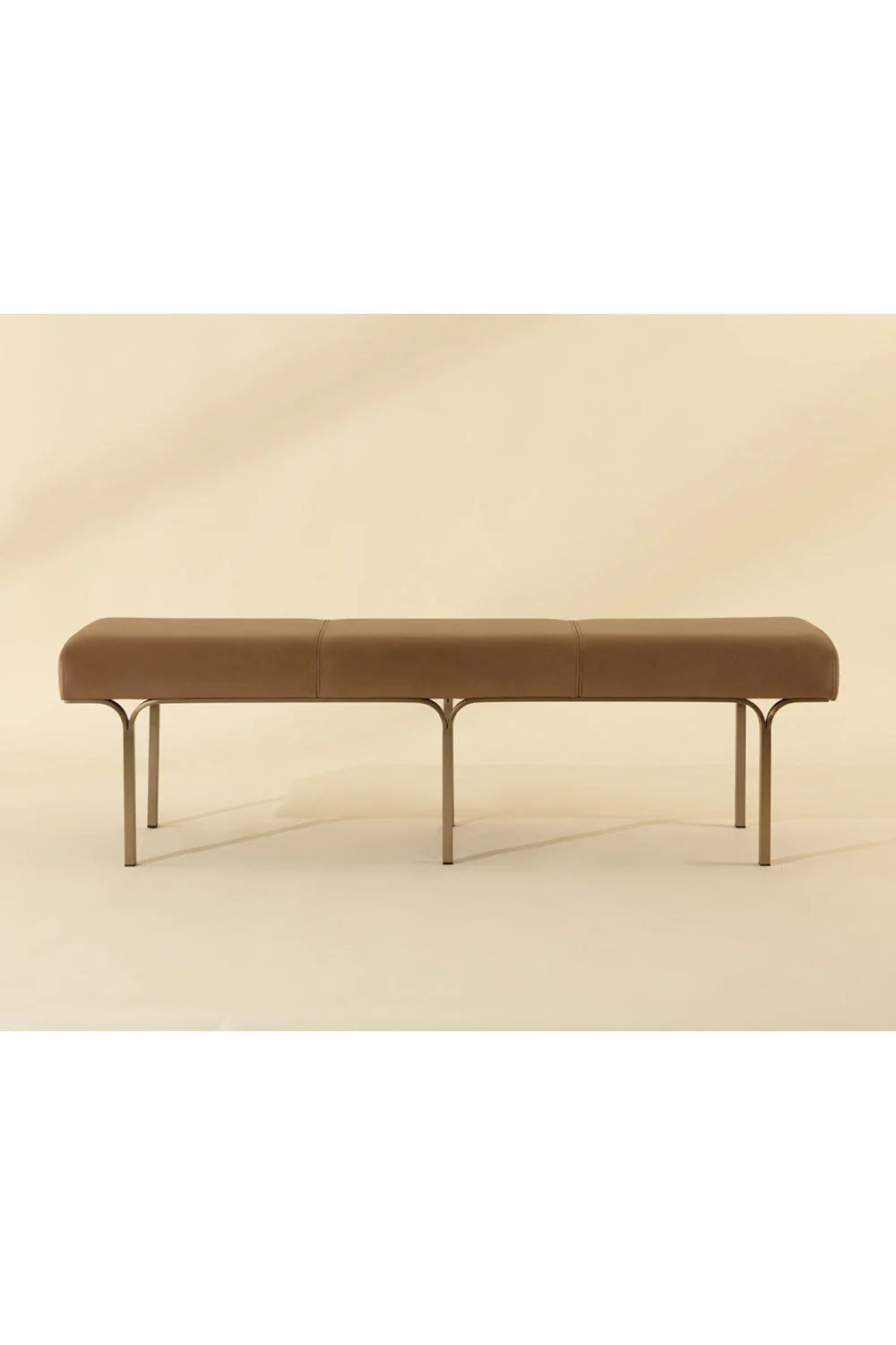 Luxury Slim Frame Upholstered Bench European Style for Villa