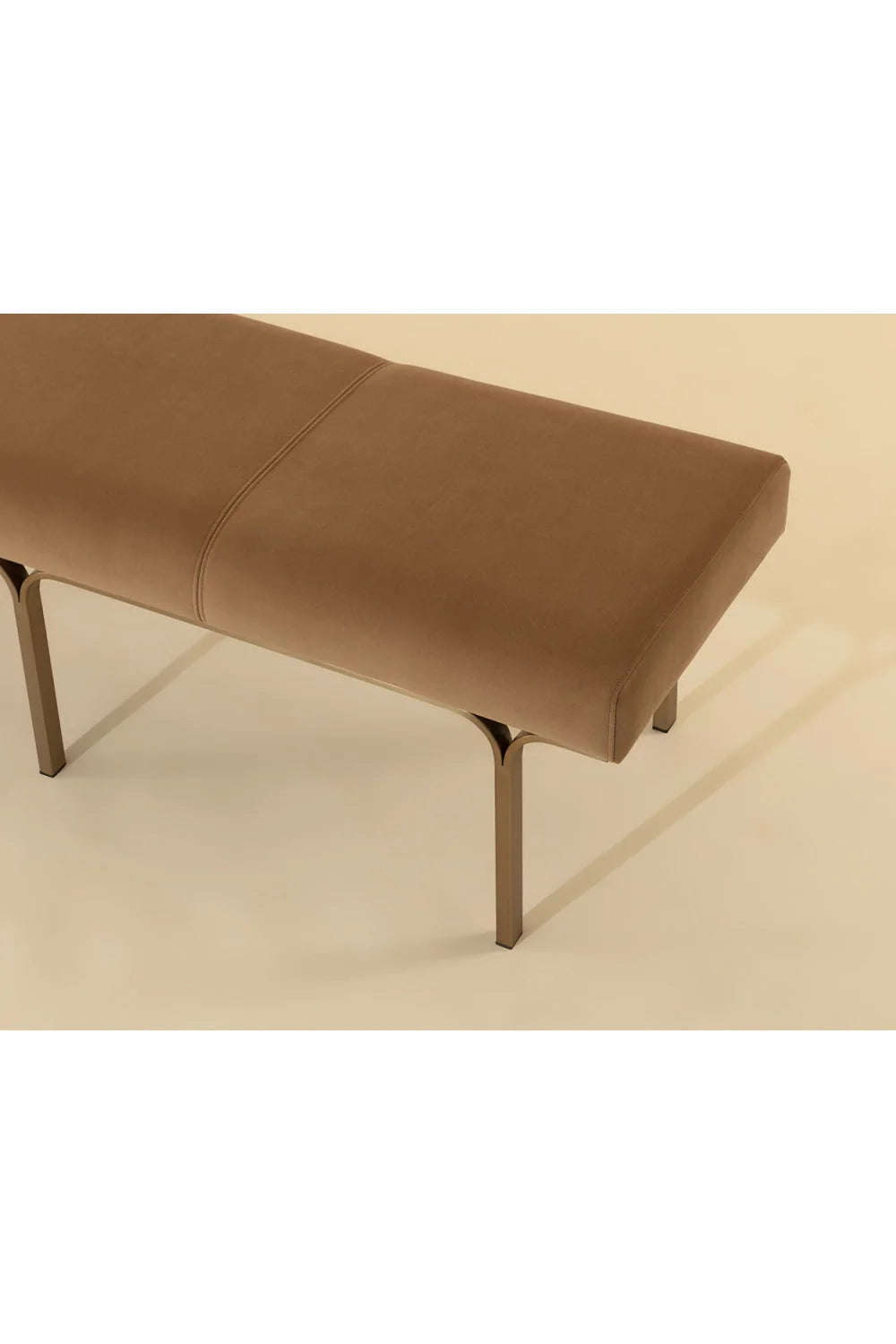 Luxury Slim Frame Upholstered Bench European Style for Villa
