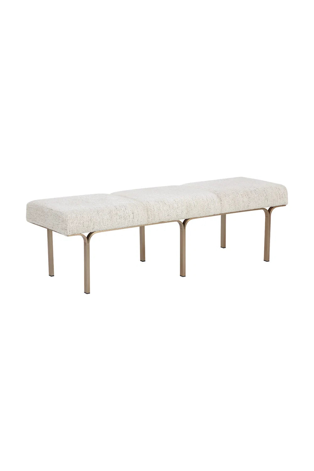 Luxury Slim Frame Upholstered Bench European Style for Villa