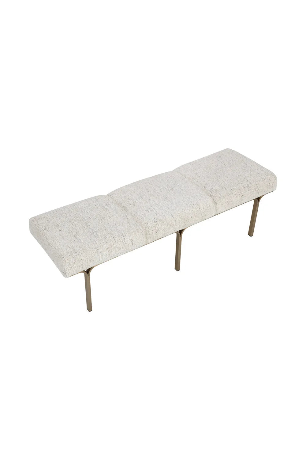 Luxury Slim Frame Upholstered Bench European Style for Villa