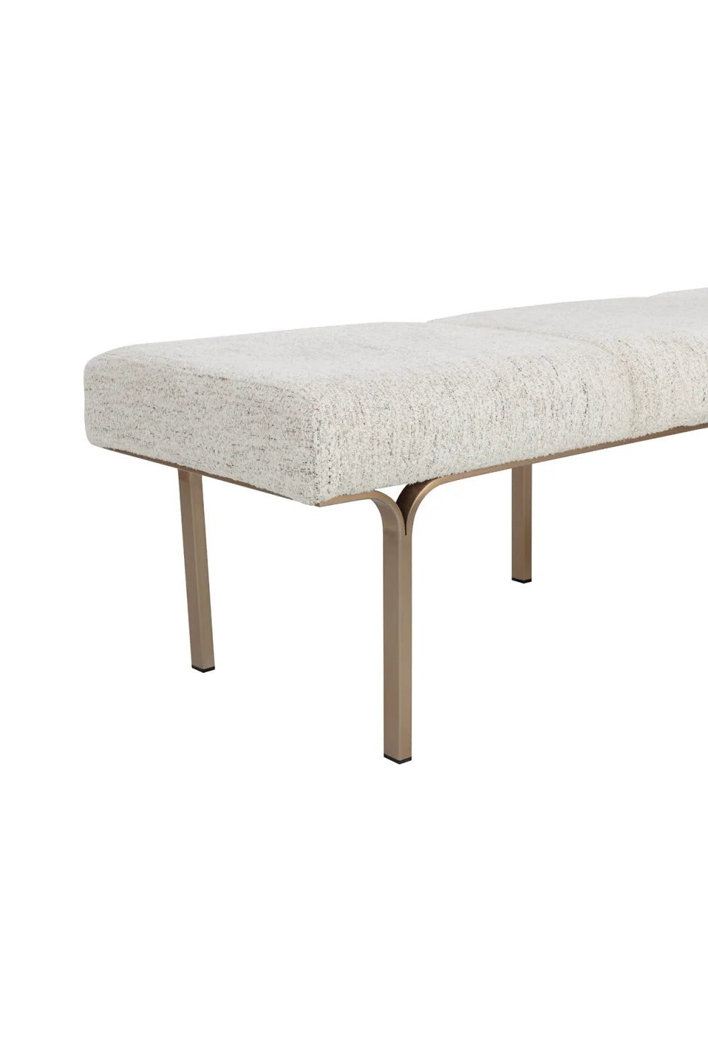 Luxury Slim Frame Upholstered Bench European Style for Villa
