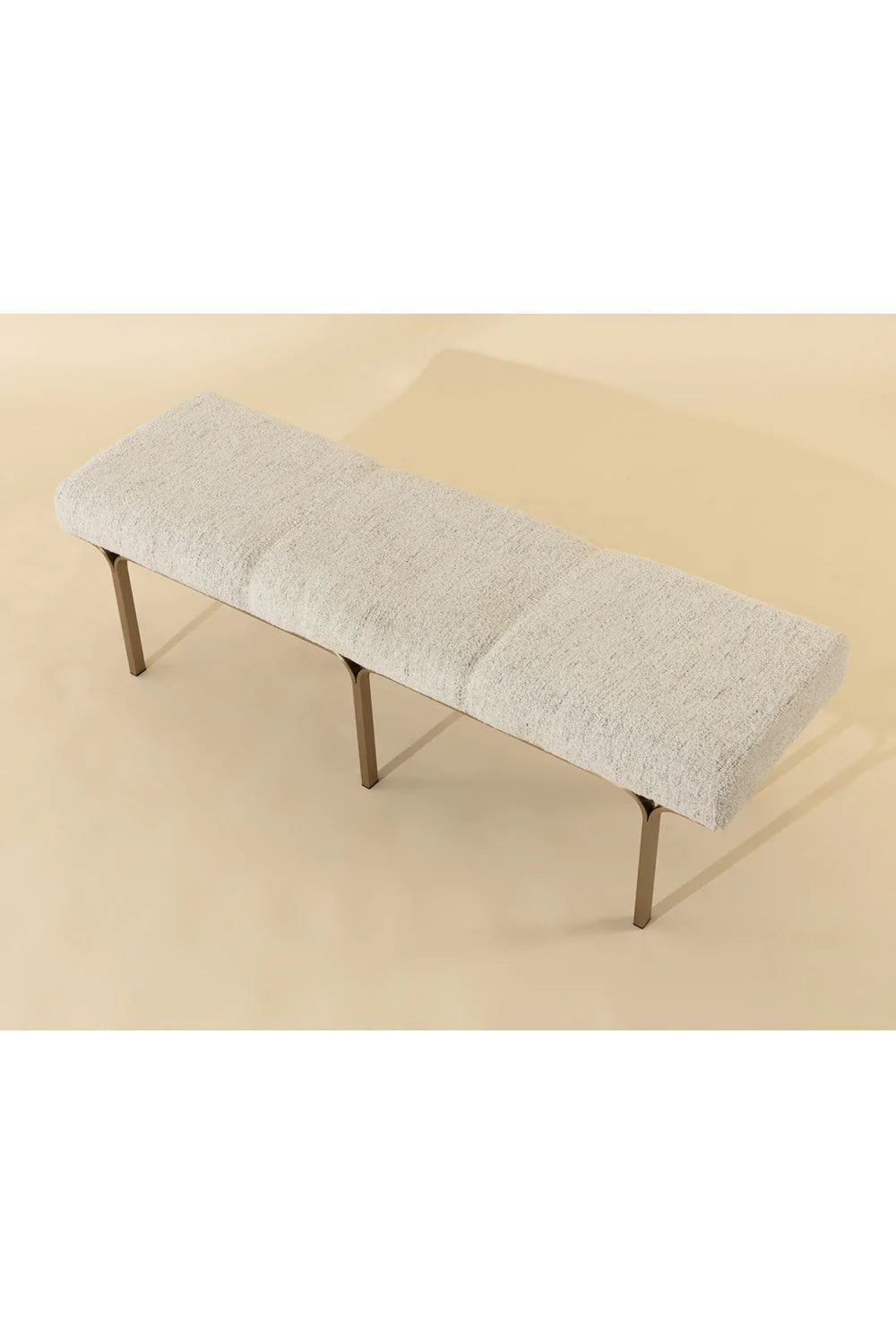 Luxury Slim Frame Upholstered Bench European Style for Villa