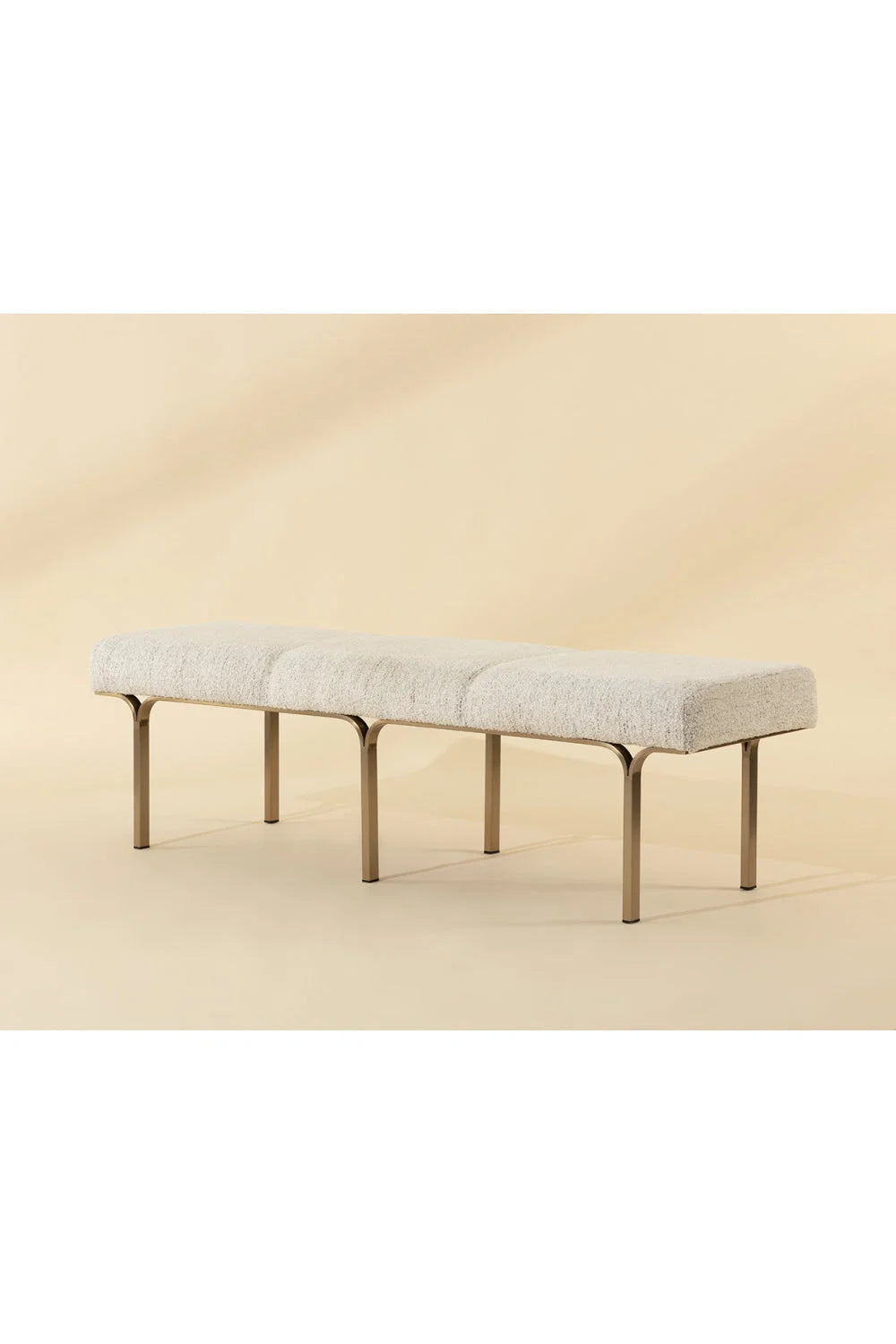 Luxury Slim Frame Upholstered Bench European Style for Villa