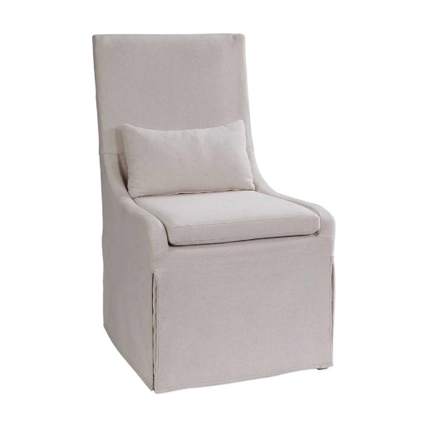 Luxury Slipcovered Fabric Accent Chair Modern European Style for Villa