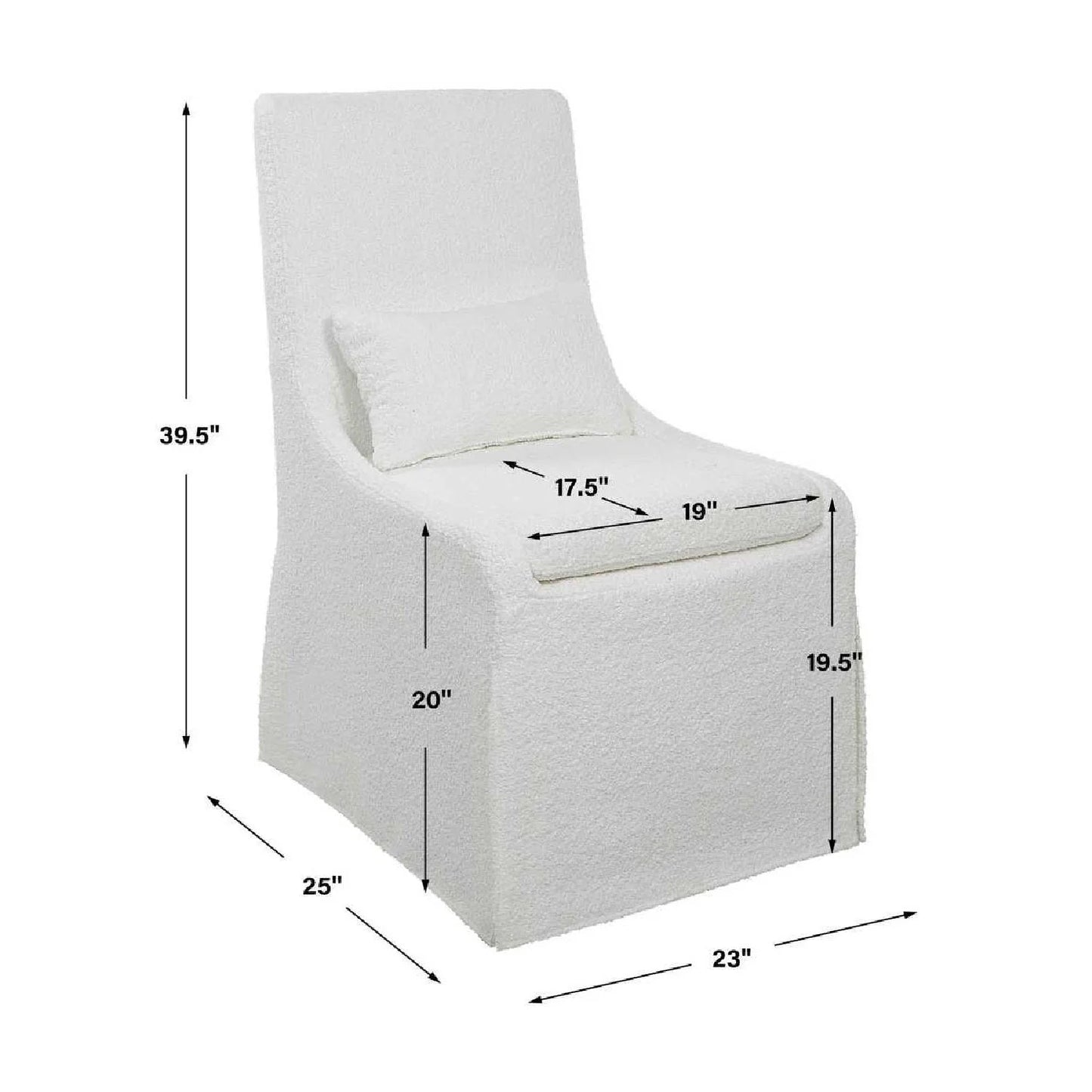 Luxury Slipcovered Fabric Accent Chair Modern European Style for Villa