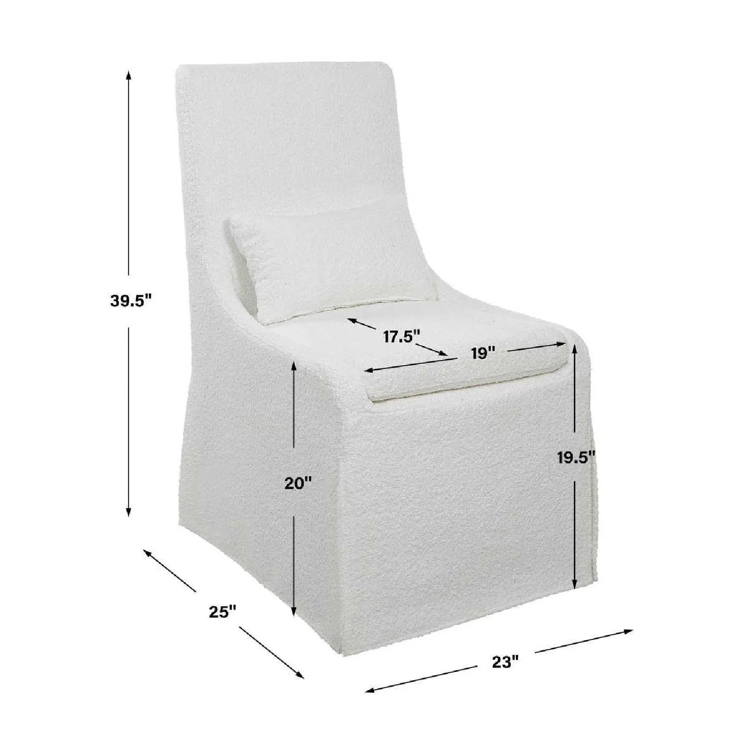 Luxury Slipcovered Fabric Accent Chair Modern European Style for Villa