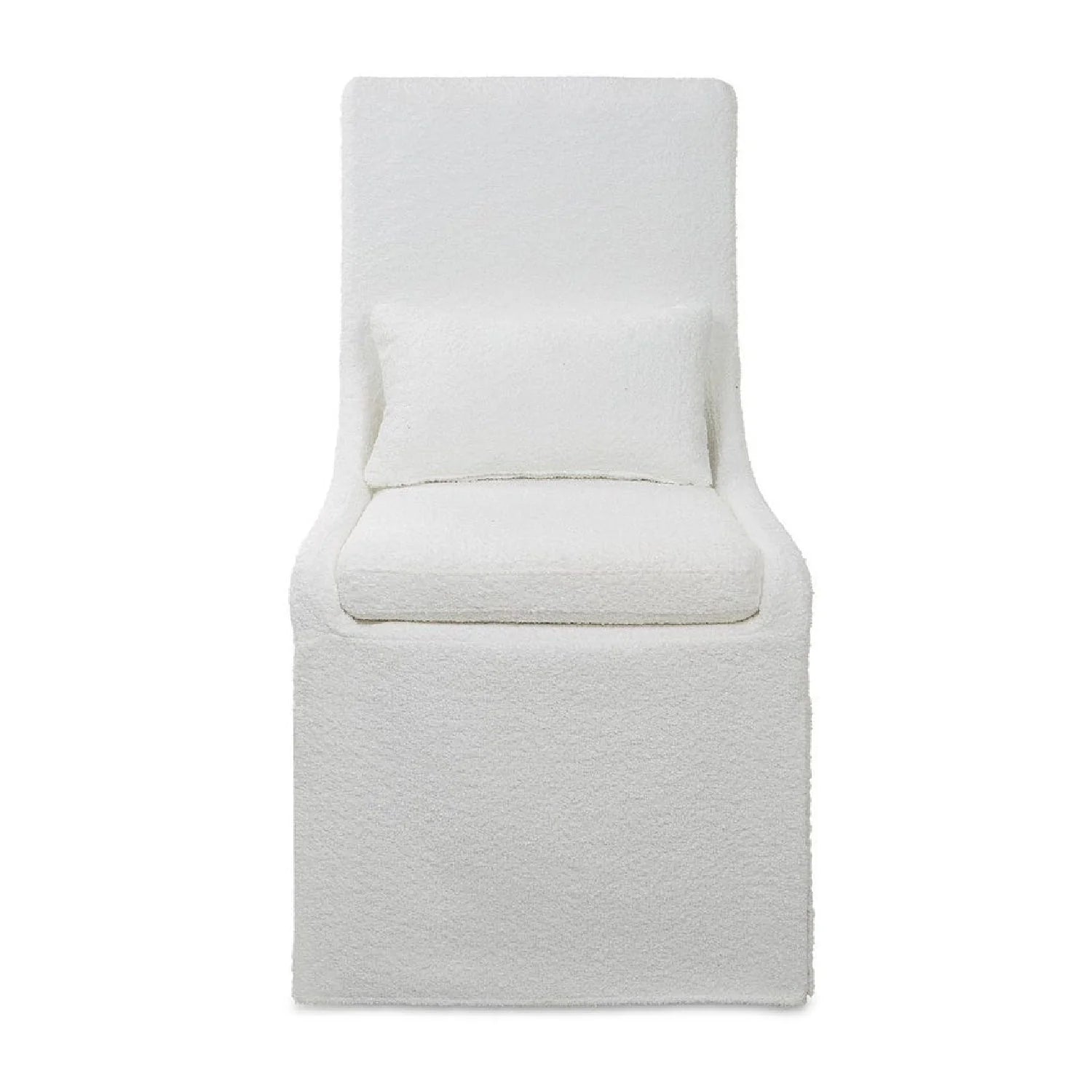 Luxury Slipcovered Fabric Accent Chair Modern European Style for Villa