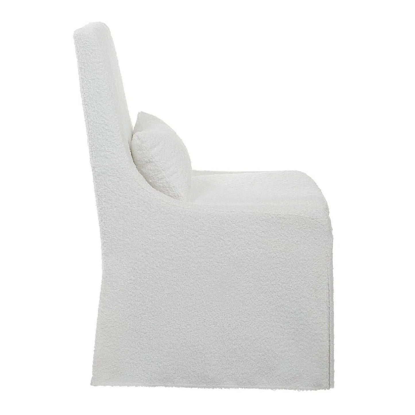 Luxury Slipcovered Fabric Accent Chair Modern European Style for Villa