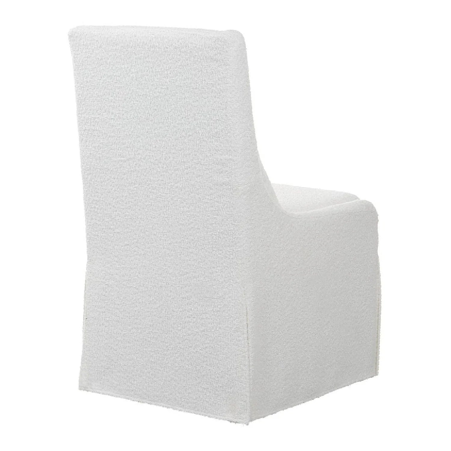 Luxury Slipcovered Fabric Accent Chair Modern European Style for Villa
