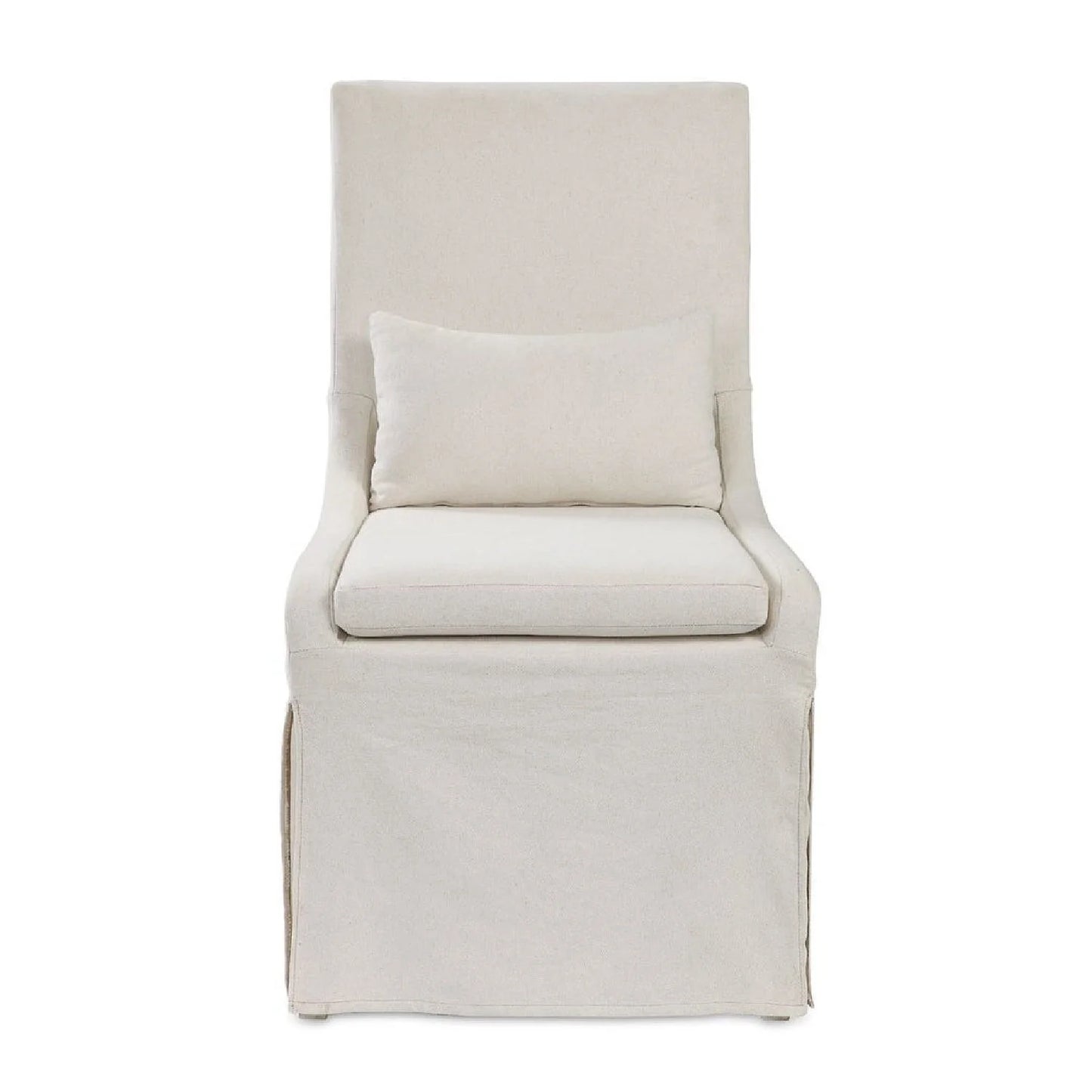 Luxury Slipcovered Fabric Accent Chair Modern European Style for Villa