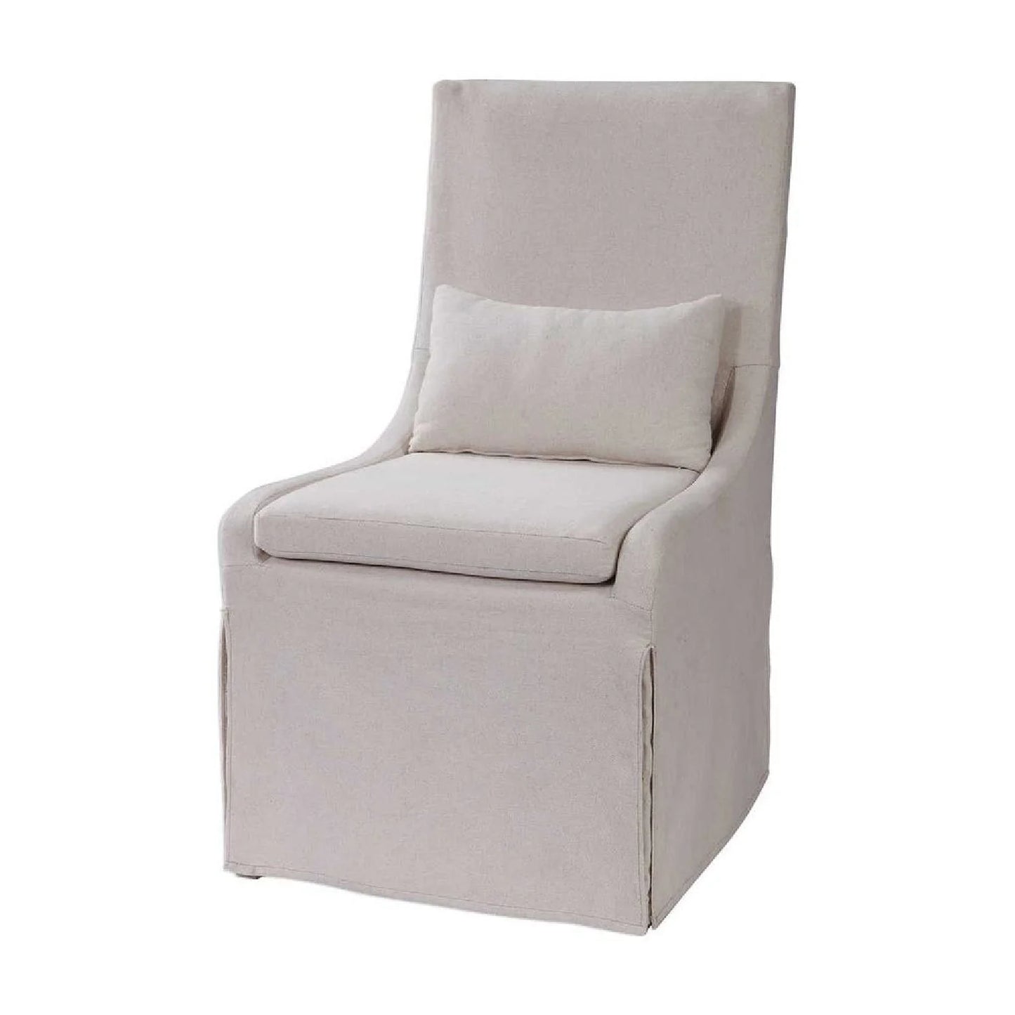 Luxury Slipcovered Fabric Accent Chair Modern European Style for Villa