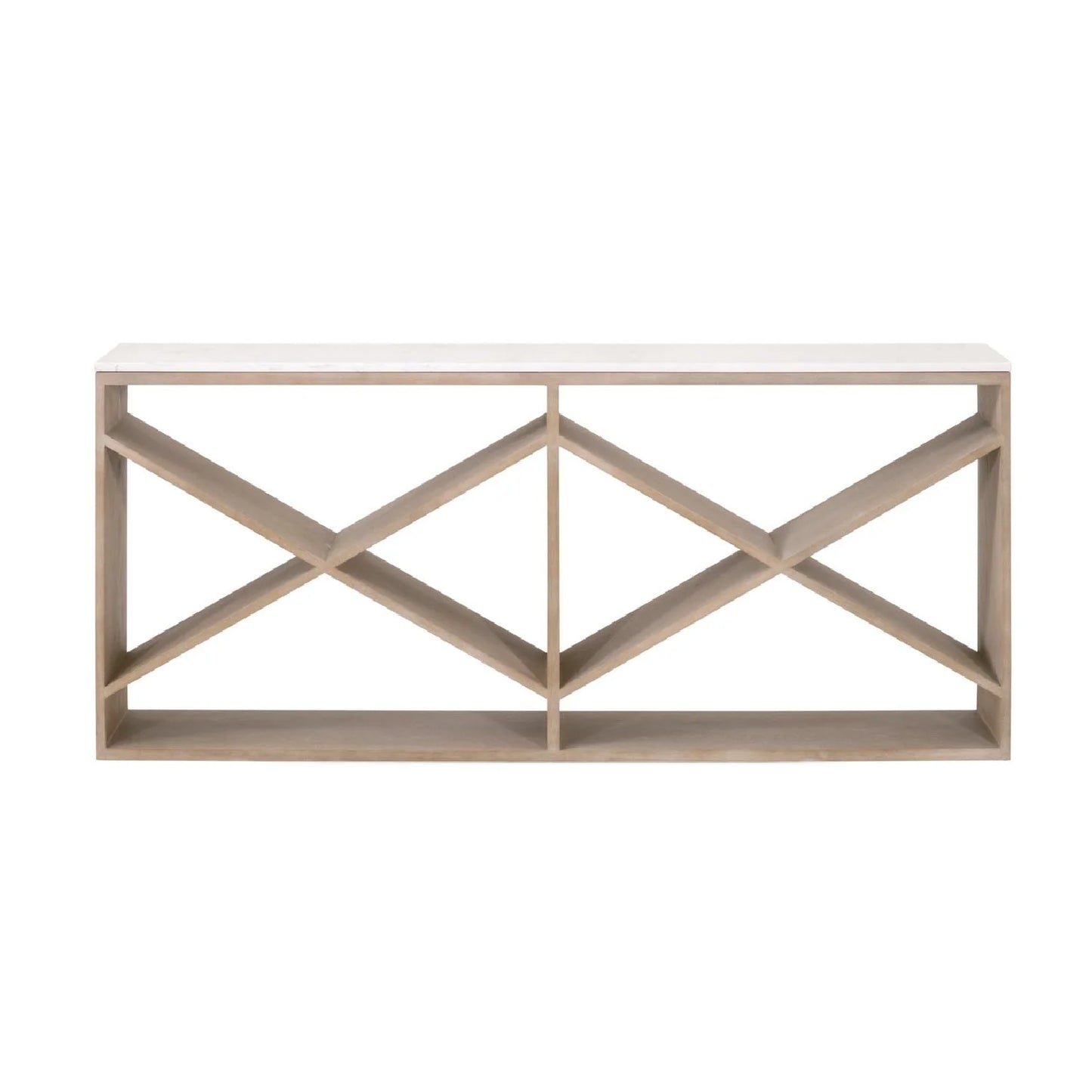 Luxury Smoke Gray Oak Console Table Modern Italian Style for Villa