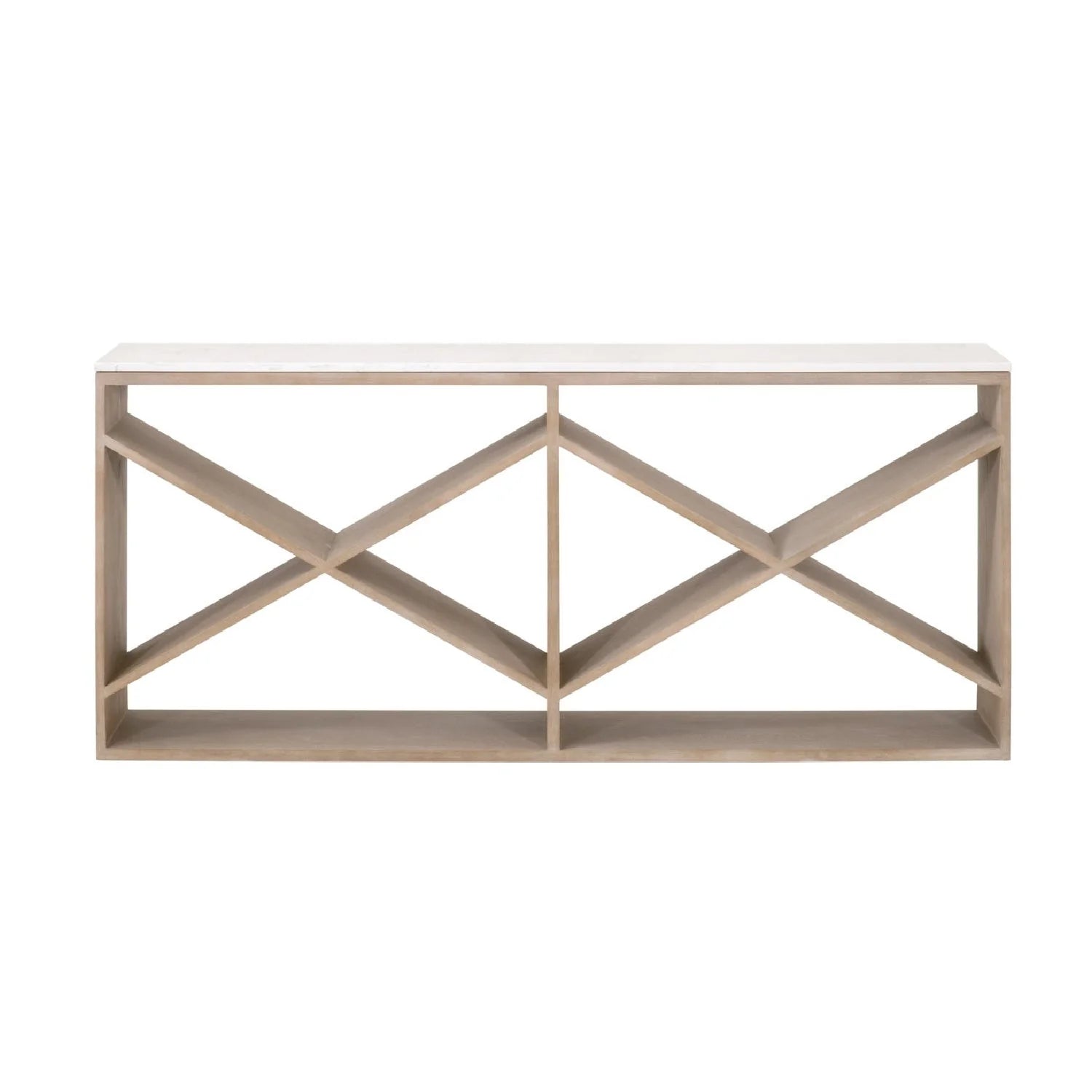 Luxury Smoke Gray Oak Console Table Modern Italian Style for Villa