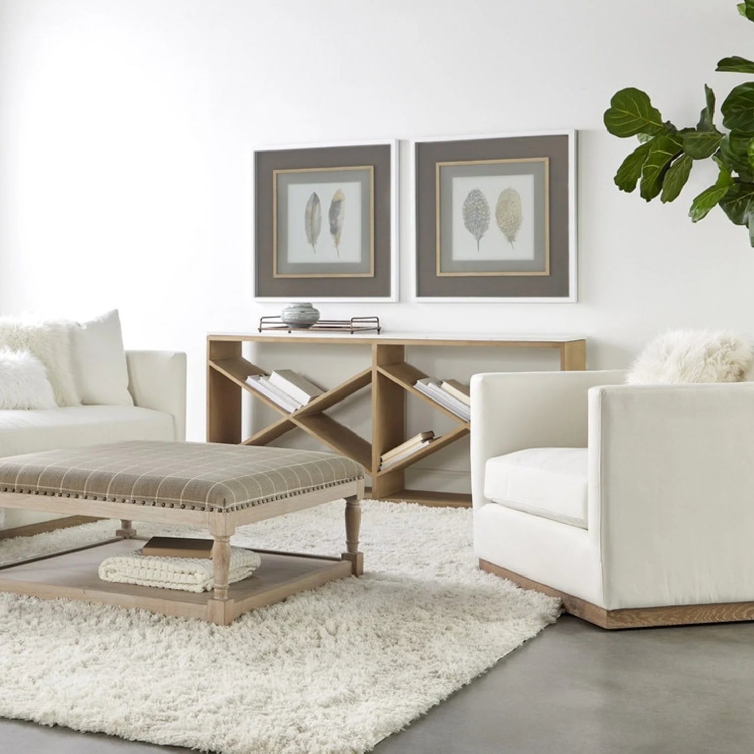 Luxury Smoke Gray Oak Console Table Modern Italian Style for Villa