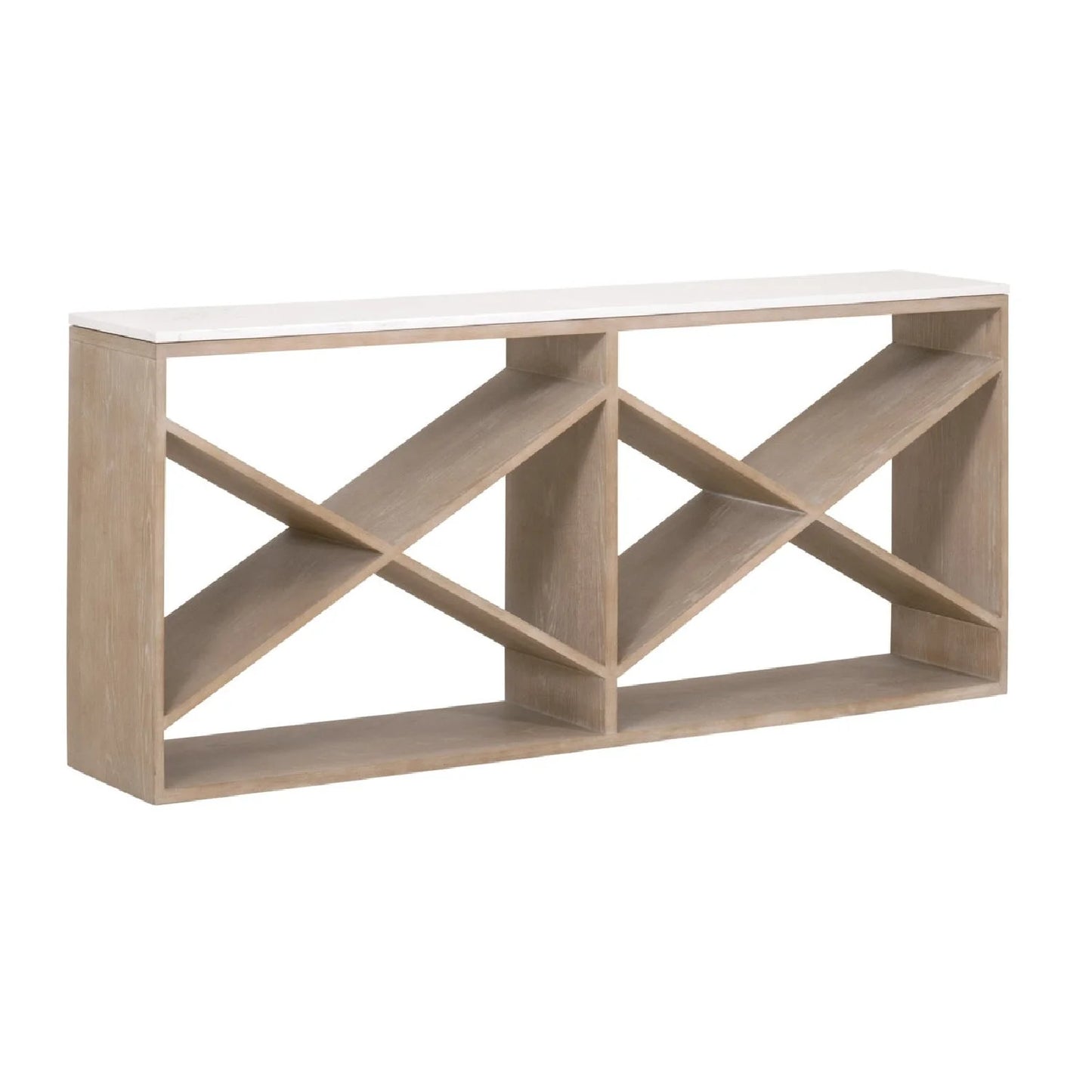 Luxury Smoke Gray Oak Console Table Modern Italian Style for Villa