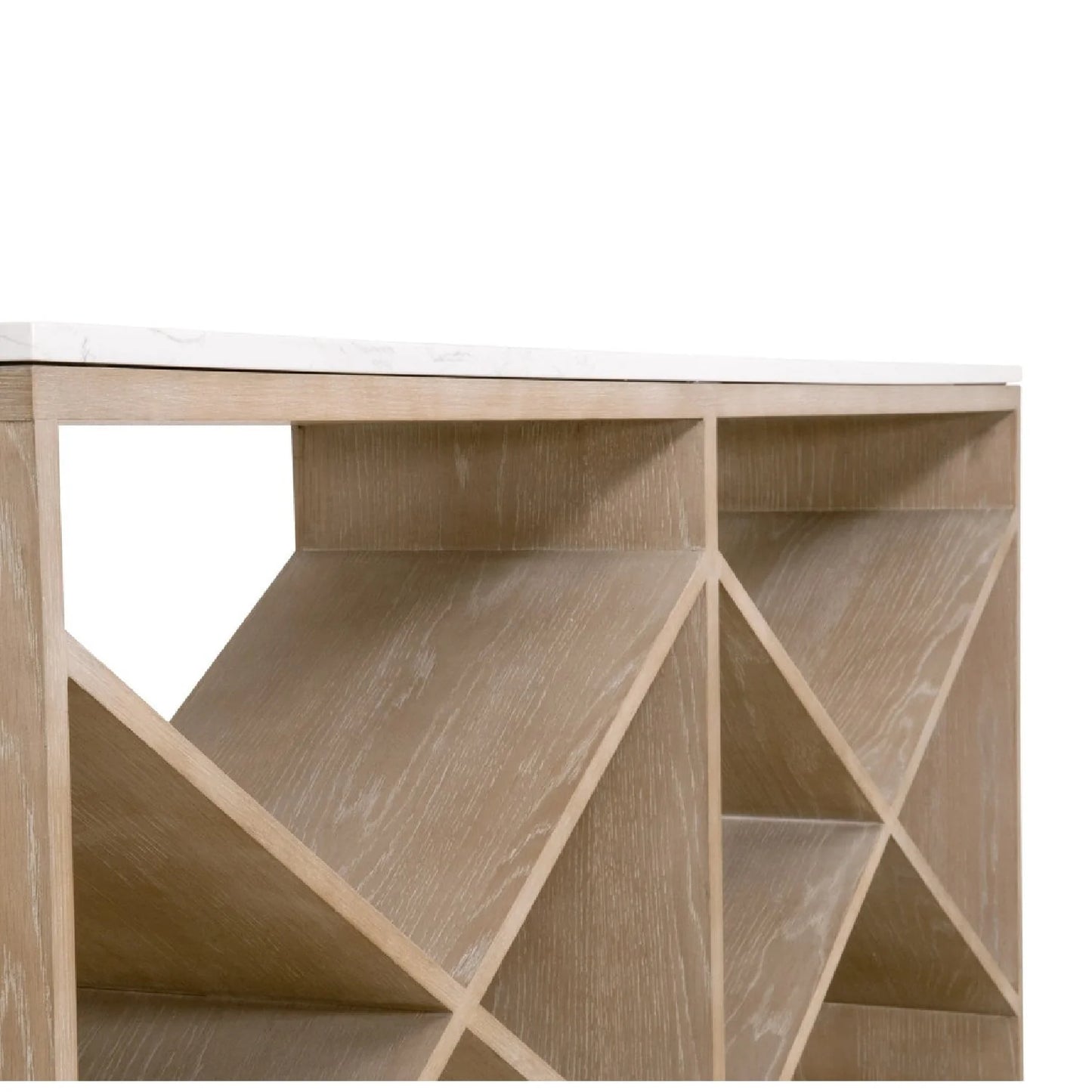 Luxury Smoke Gray Oak Console Table Modern Italian Style for Villa