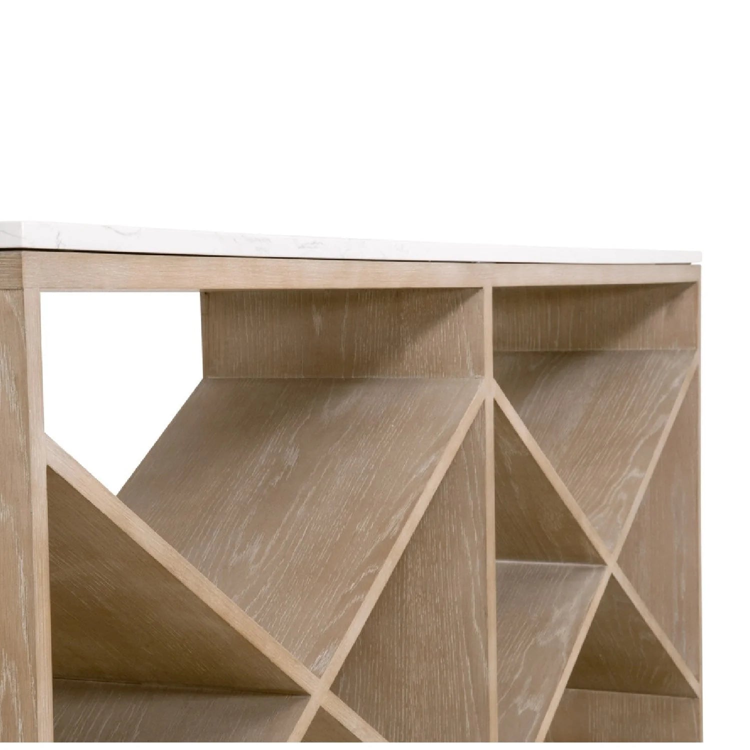 Luxury Smoke Gray Oak Console Table Modern Italian Style for Villa