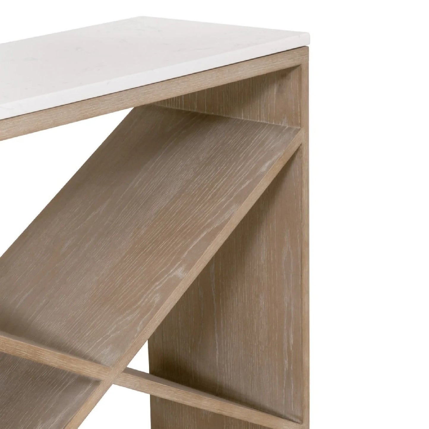 Luxury Smoke Gray Oak Console Table Modern Italian Style for Villa