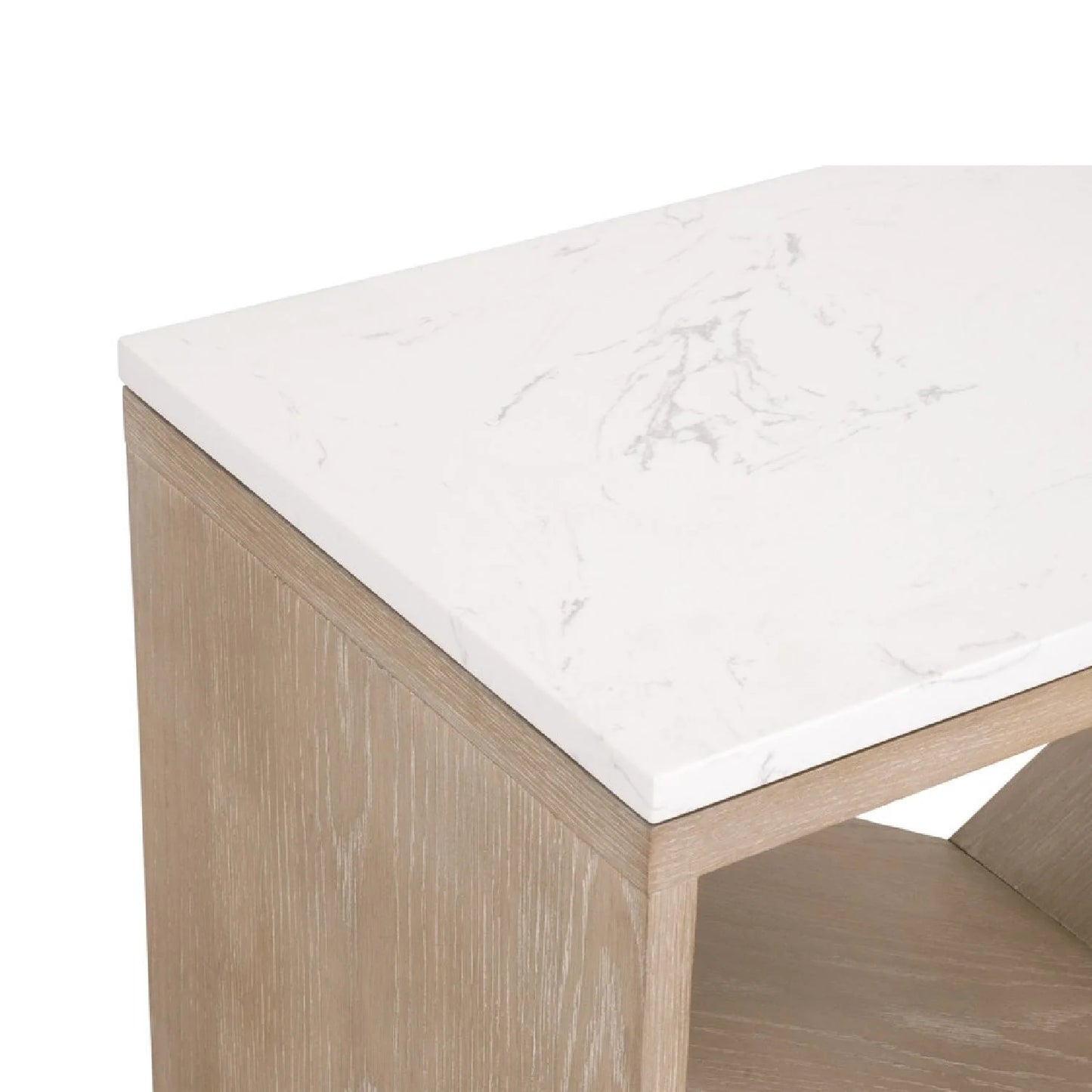 Luxury Smoke Gray Oak Console Table Modern Italian Style for Villa