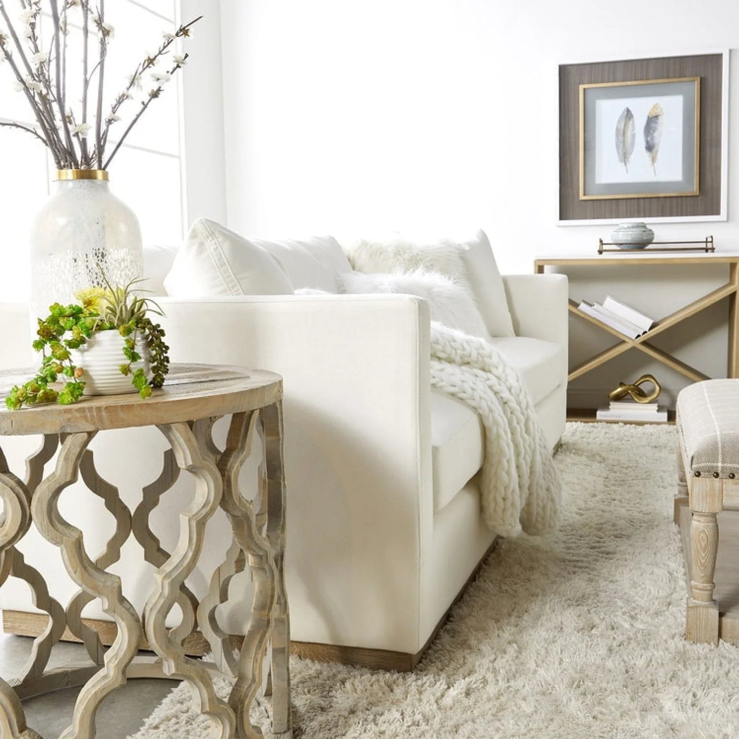 Luxury Smoke Gray Oak Console Table Modern Italian Style for Villa