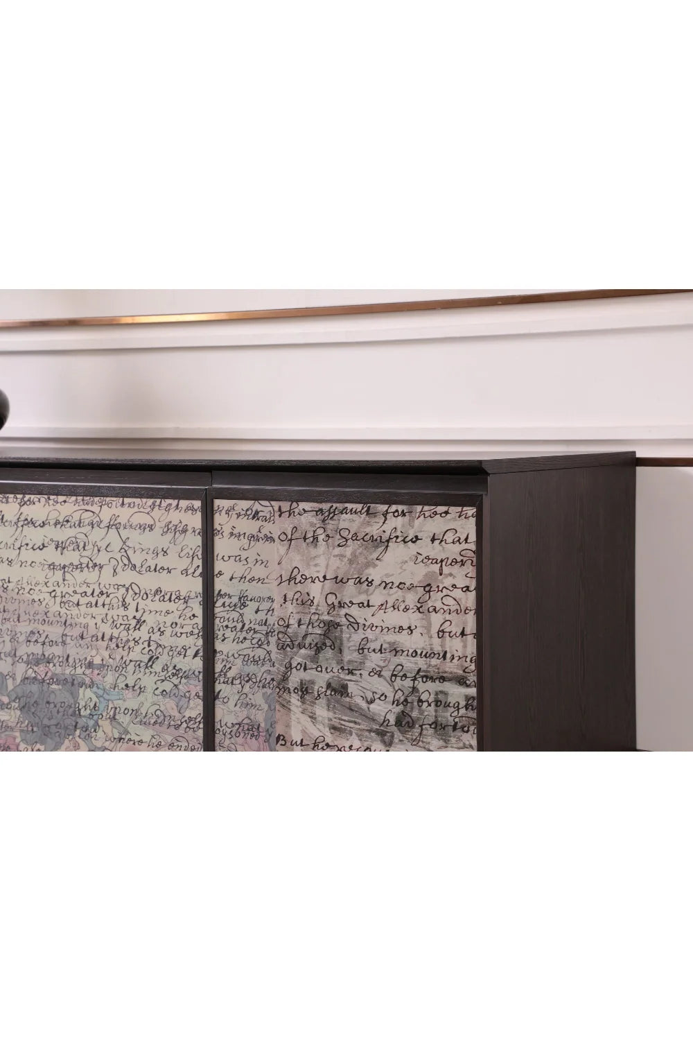 Luxury Smoked Ash 3-Door Sideboard European Style for Villa