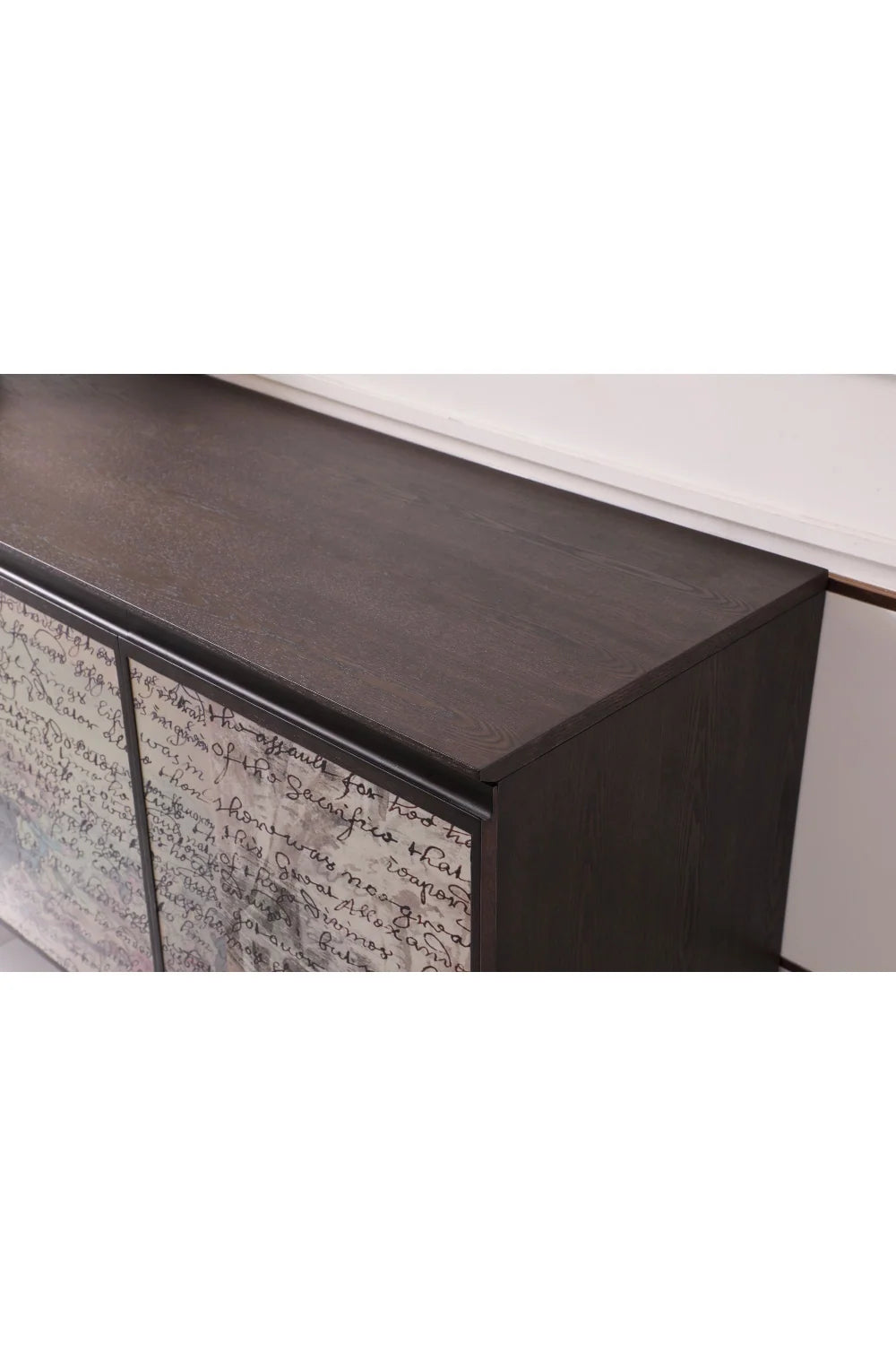 Luxury Smoked Ash 3-Door Sideboard European Style for Villa