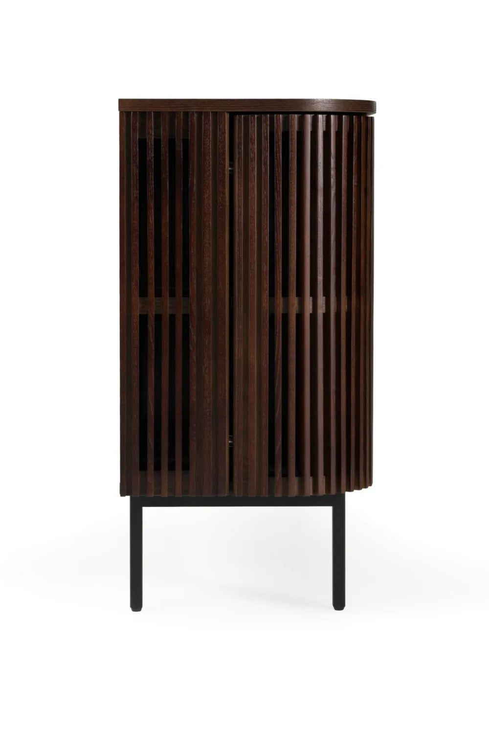 Luxury Smoked Ash 4-Door Sideboard European Style for Villa