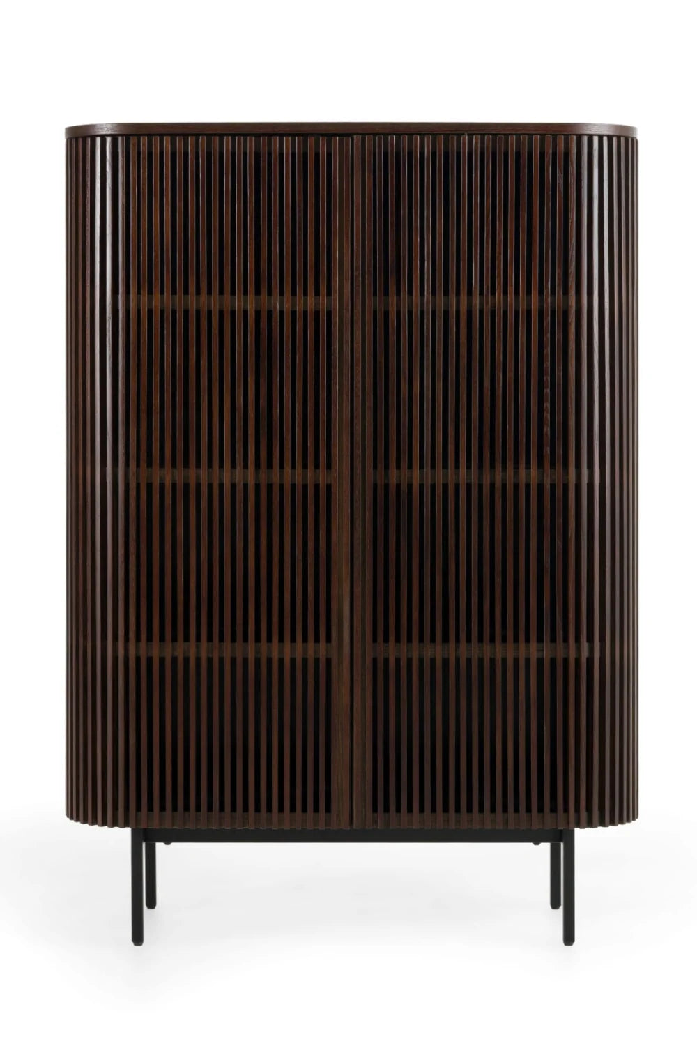 Luxury Smoked Ash Tall Sideboard European Style for Villa