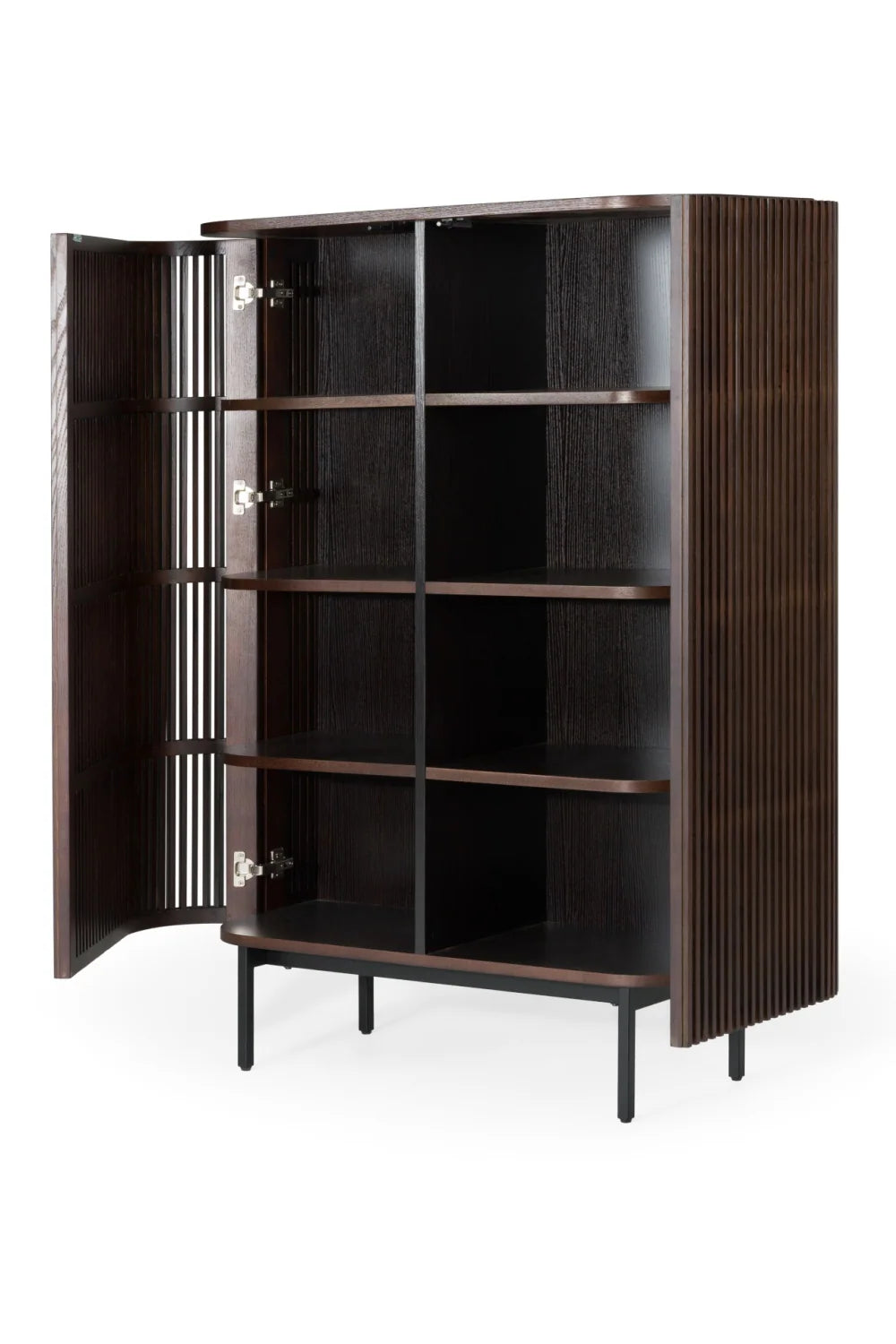 Luxury Smoked Ash Tall Sideboard European Style for Villa