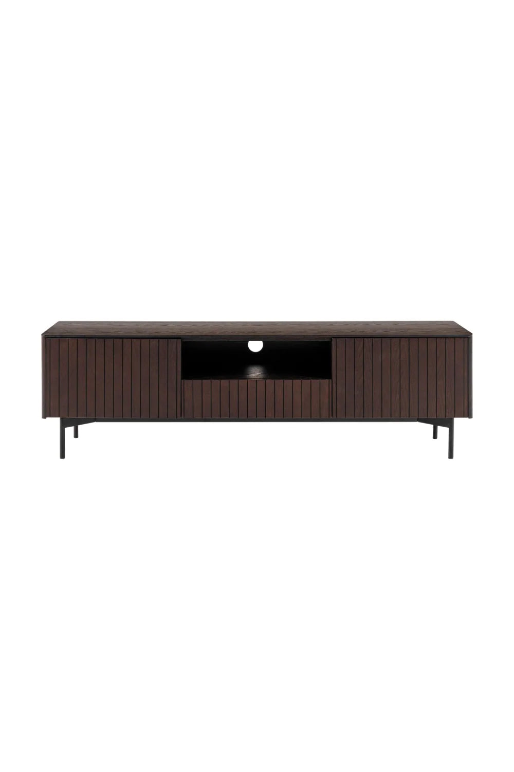 Luxury Smoked Ash TV Stand Modern Italian Style for Villa