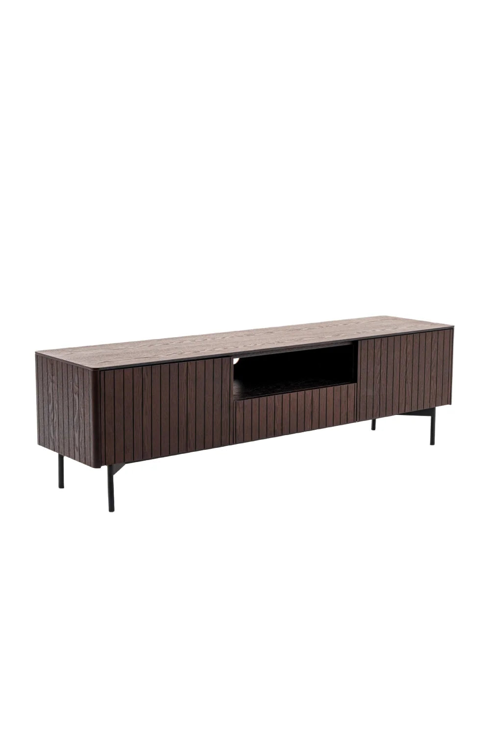 Luxury Smoked Ash TV Stand Modern Italian Style for Villa