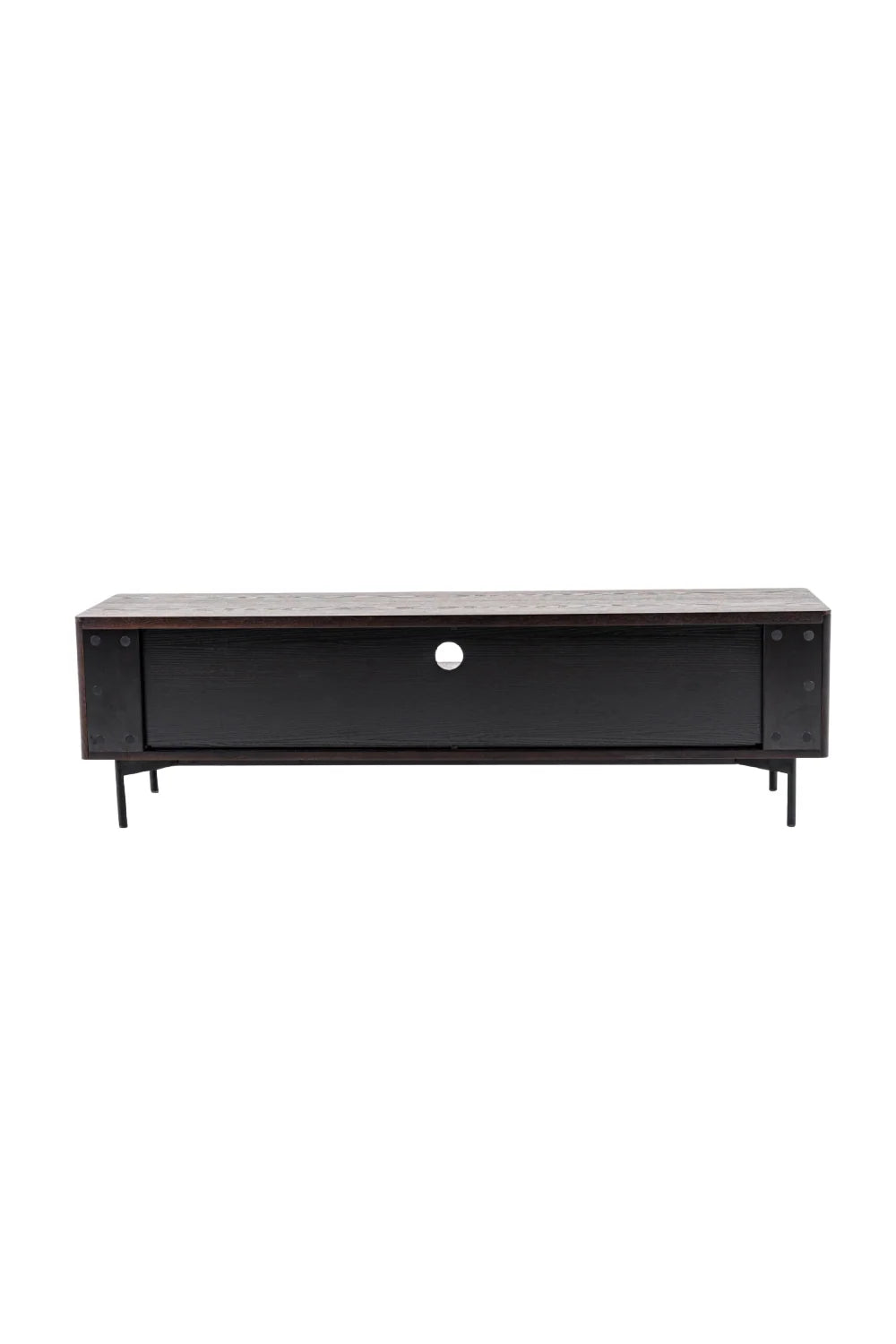 Luxury Smoked Ash TV Stand Modern Italian Style for Villa