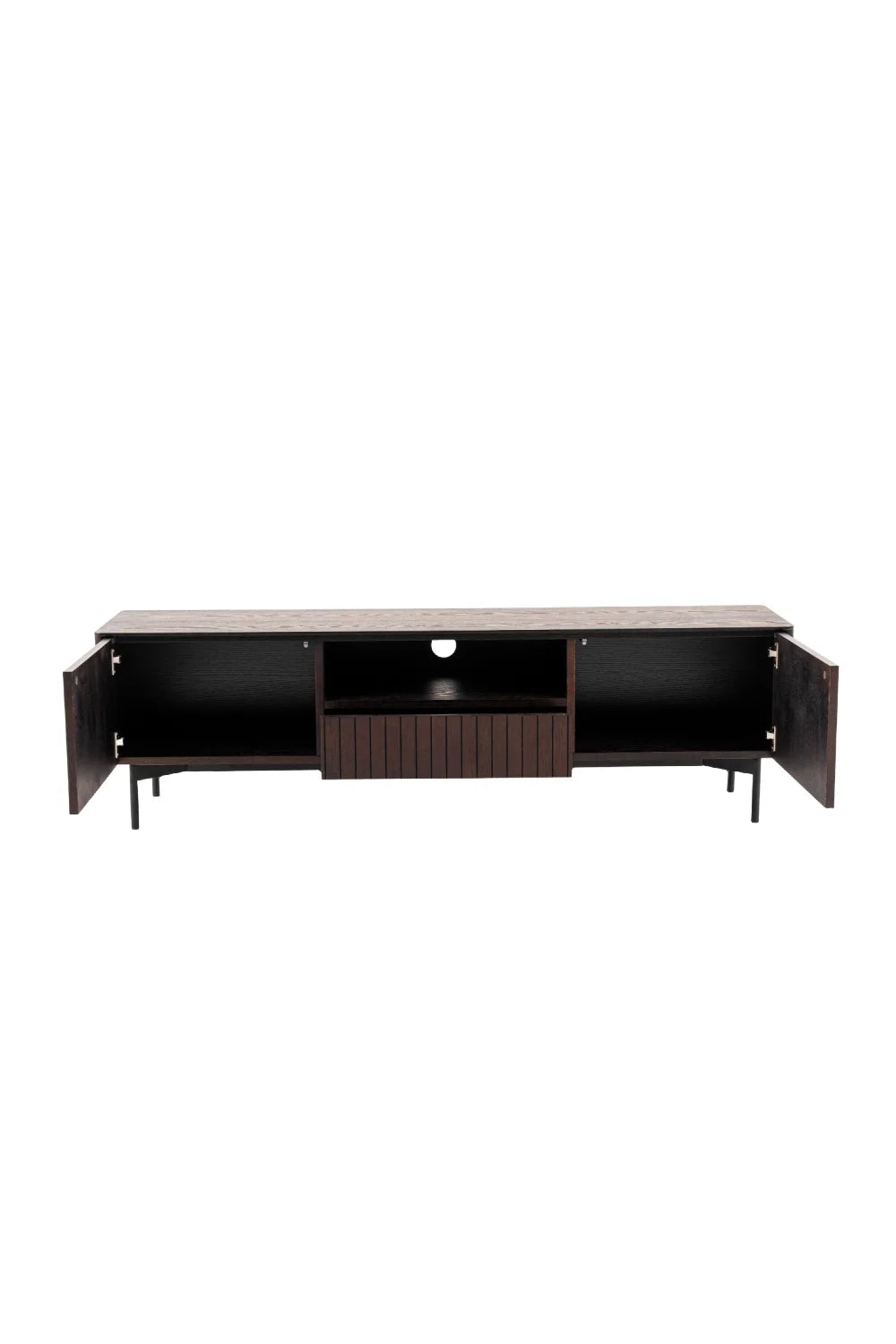 Luxury Smoked Ash TV Stand Modern Italian Style for Villa