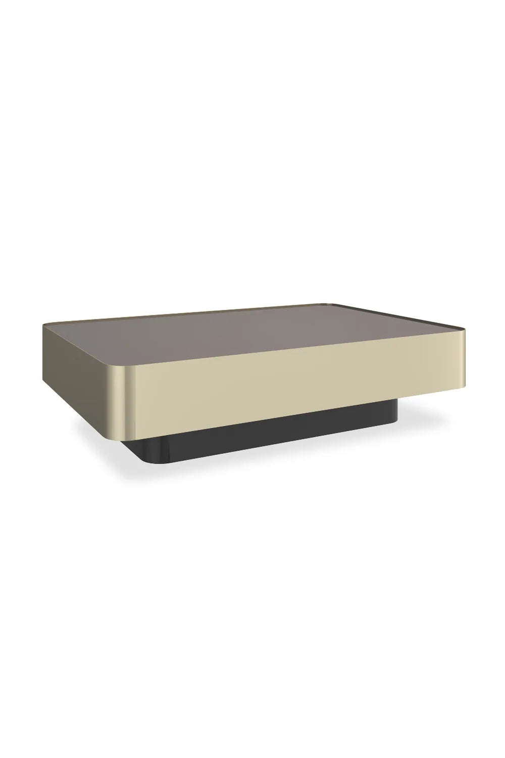 Luxury Smoked Bronze Coffee Table Modern Italian Style for Villa