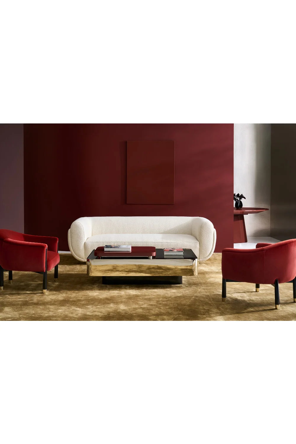 Luxury Smoked Bronze Coffee Table Modern Italian Style for Villa