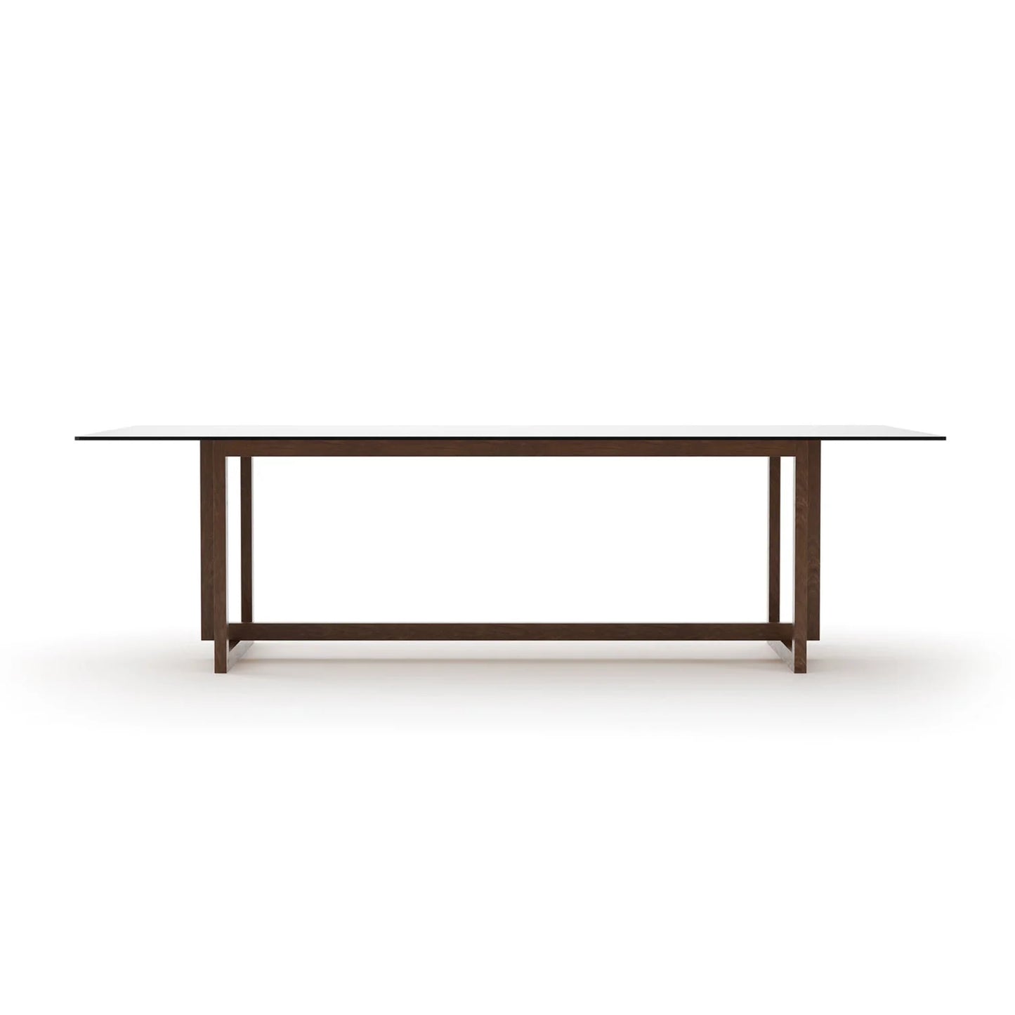 Luxury Smoked Bronze Glass Dining Table Modern Italian Style for Villa