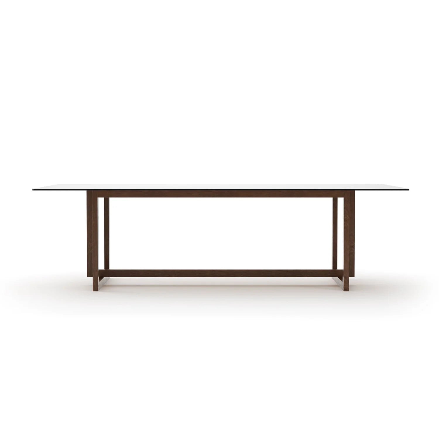 Luxury Smoked Bronze Glass Dining Table Modern Italian Style for Villa
