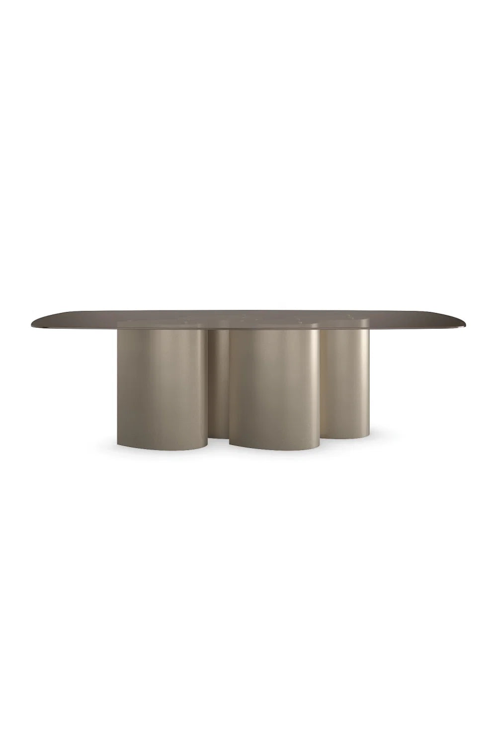 Luxury Smoked Bronze Glass Dining Table Modern Italian Style for Villa