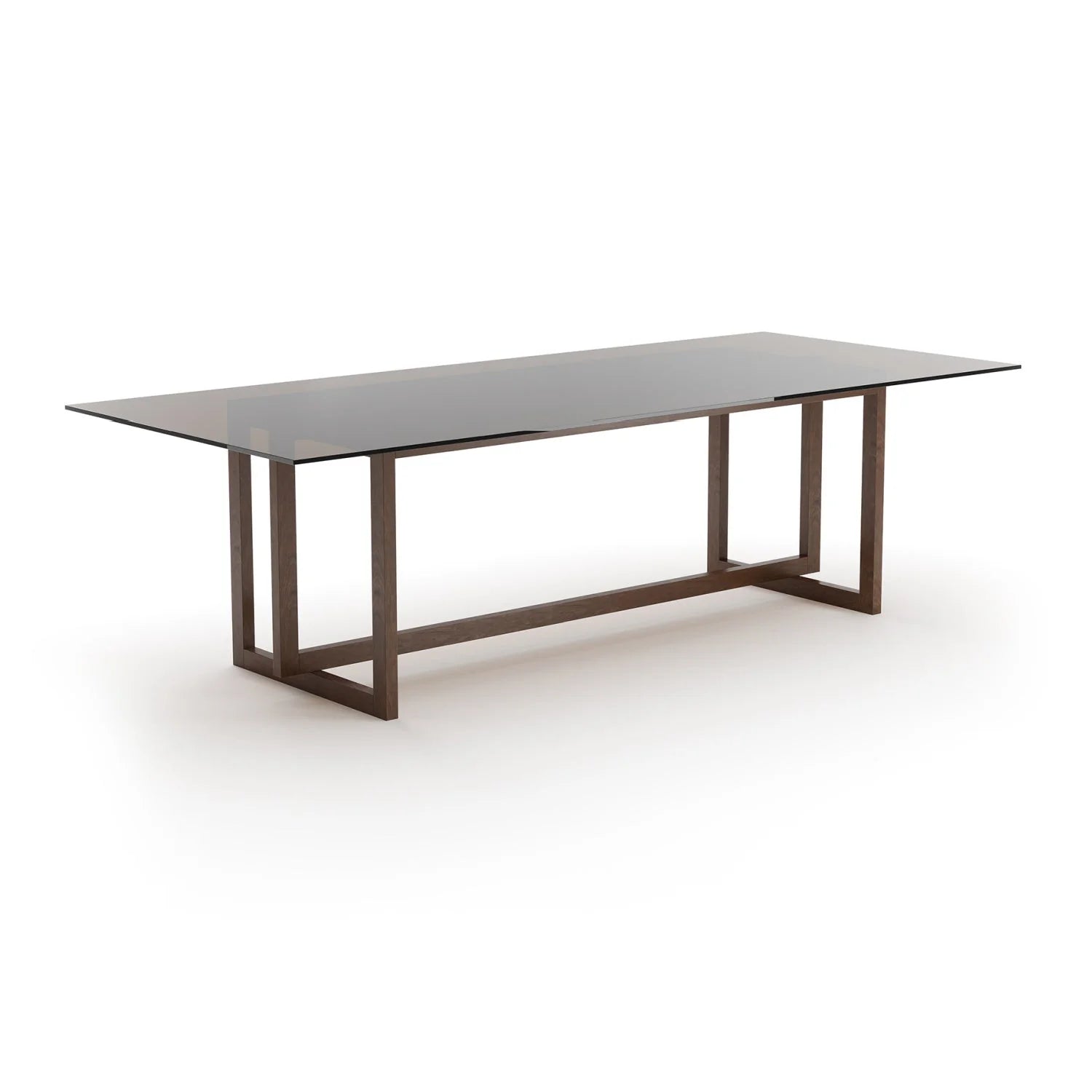 Luxury Smoked Bronze Glass Dining Table Modern Italian Style for Villa