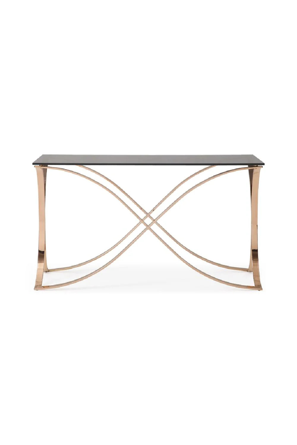 Luxury Smoked Glass Console Table Modern Italian Style for Villa