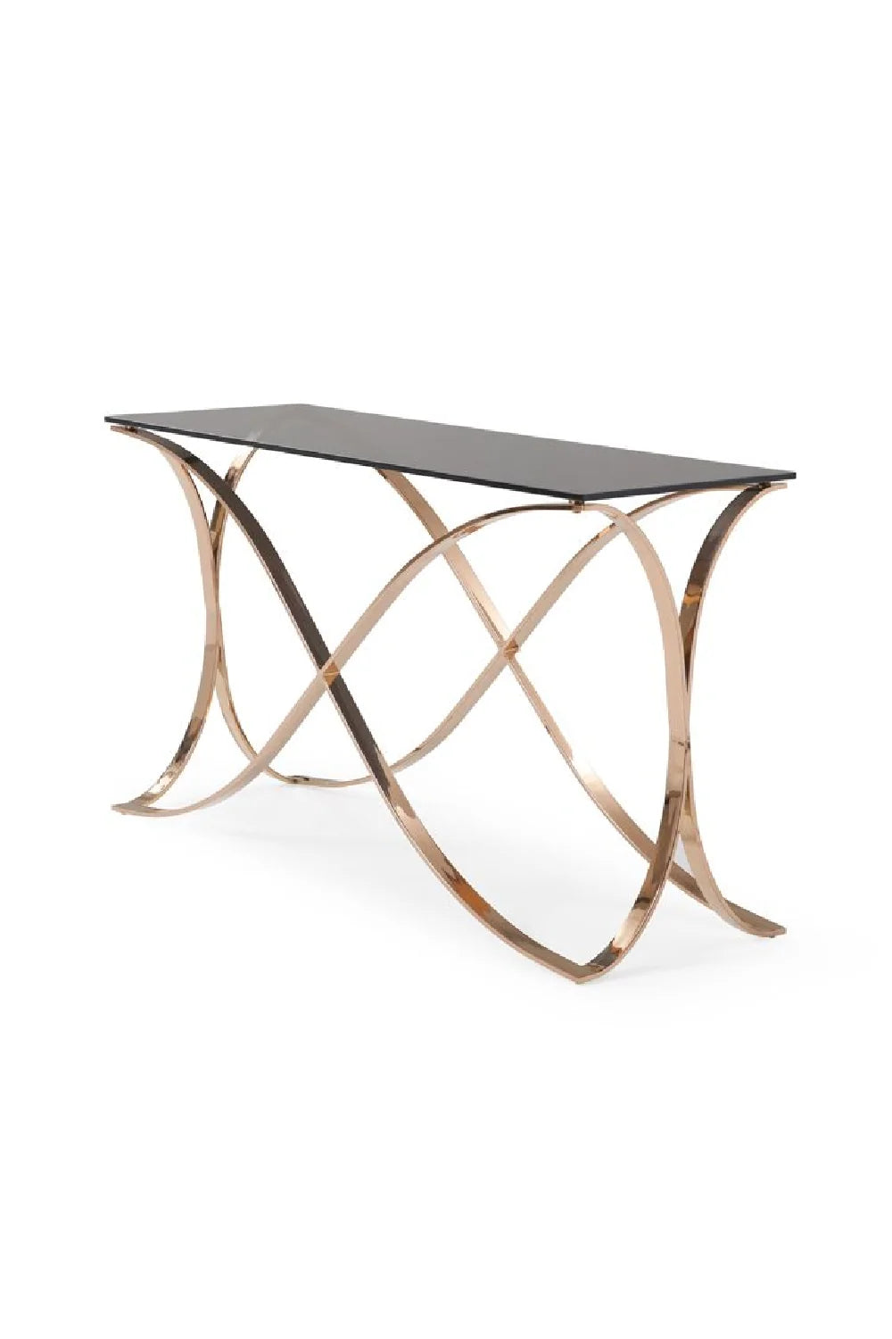 Luxury Smoked Glass Console Table Modern Italian Style for Villa