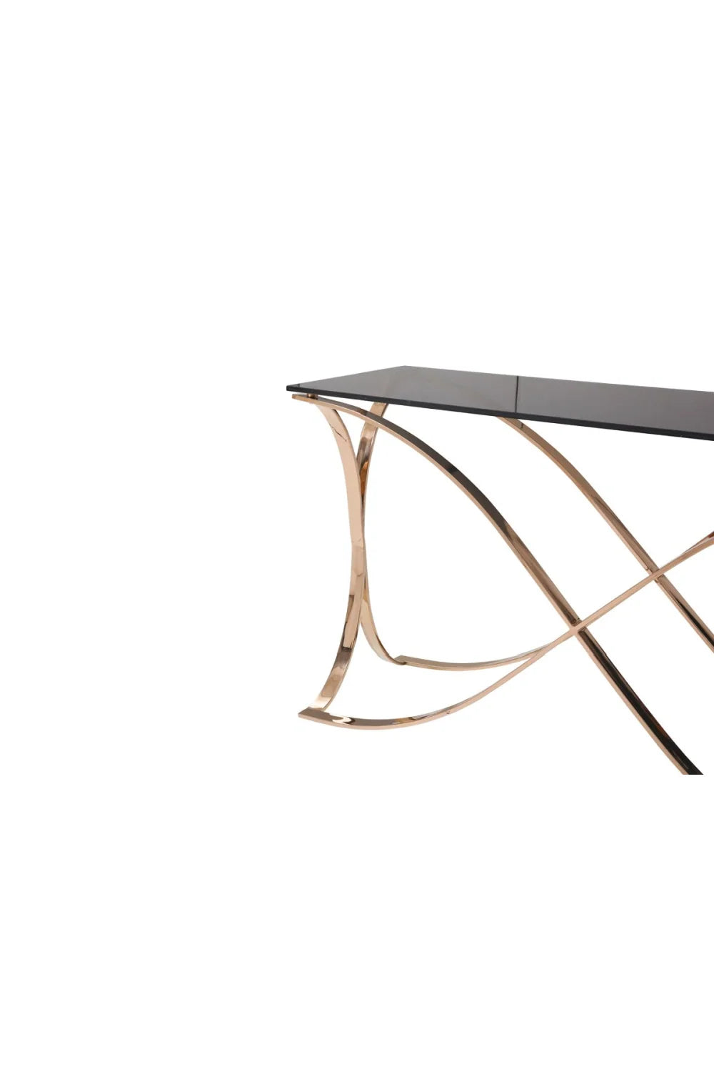 Luxury Smoked Glass Console Table Modern Italian Style for Villa