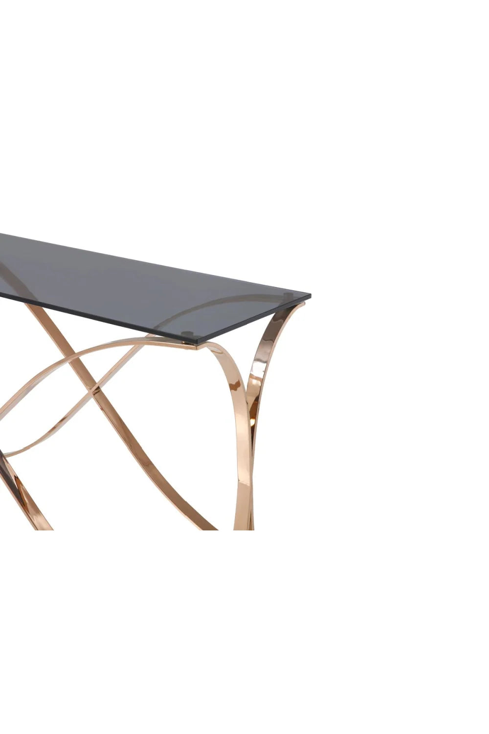 Luxury Smoked Glass Console Table Modern Italian Style for Villa