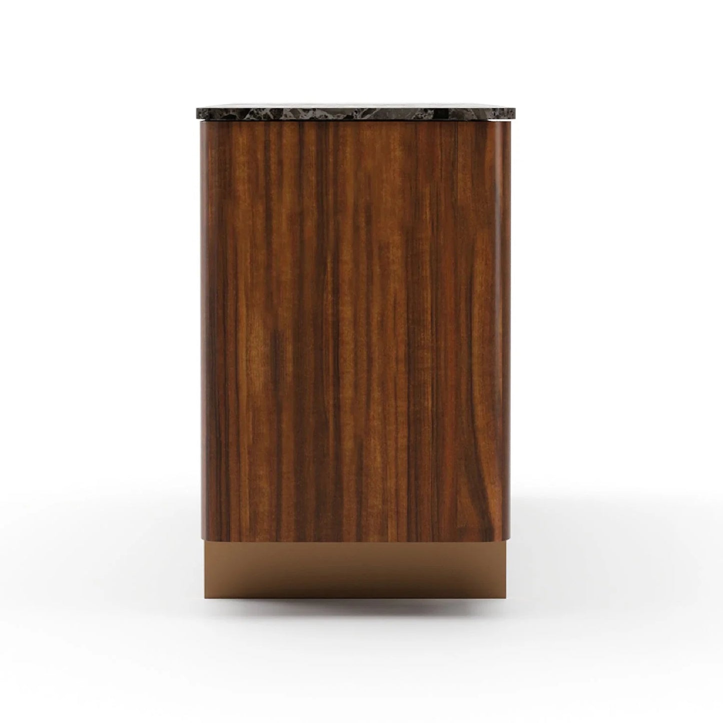 Luxury Smoked Walnut 4-Door Sideboard European Style for Villa