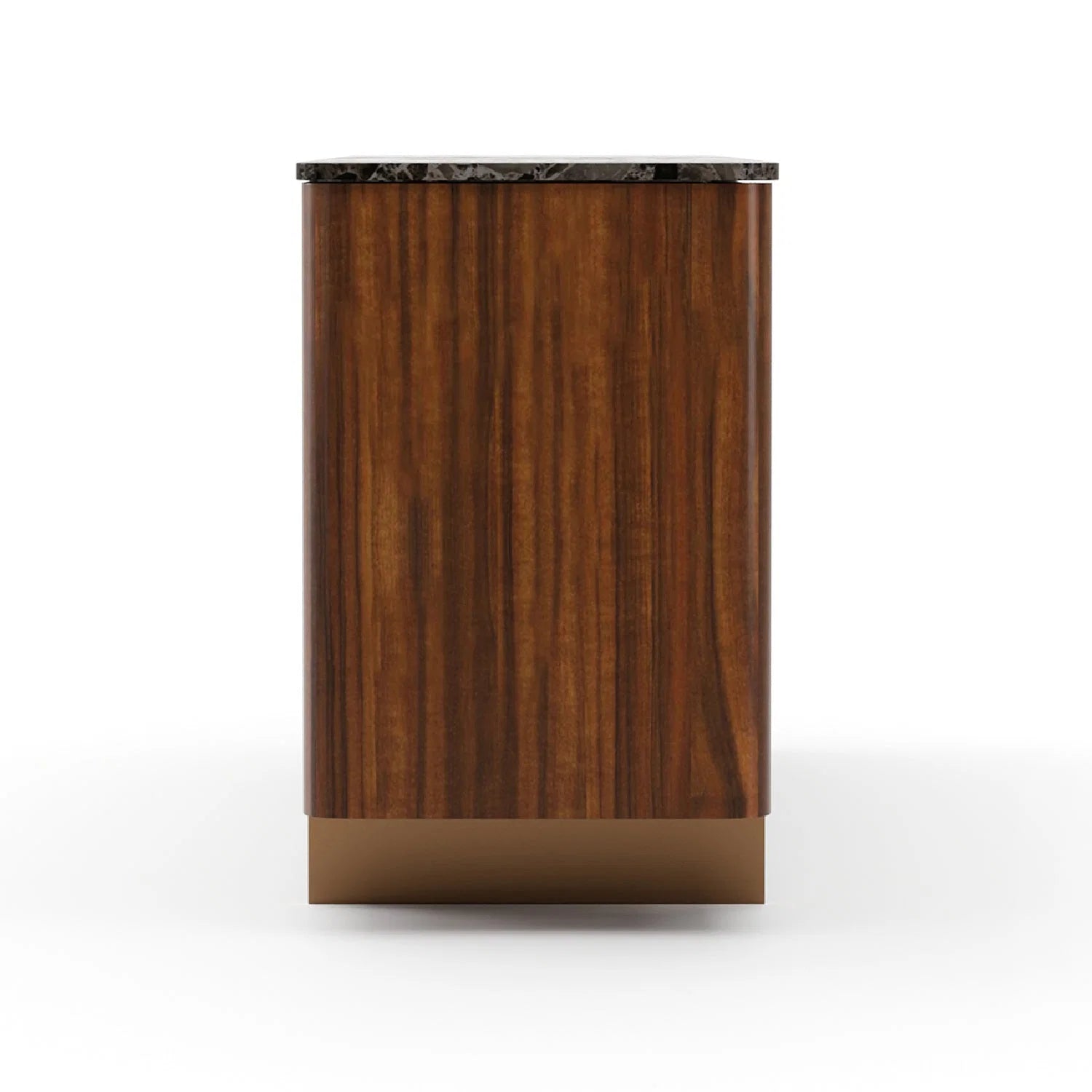 Luxury Smoked Walnut 4-Door Sideboard European Style for Villa