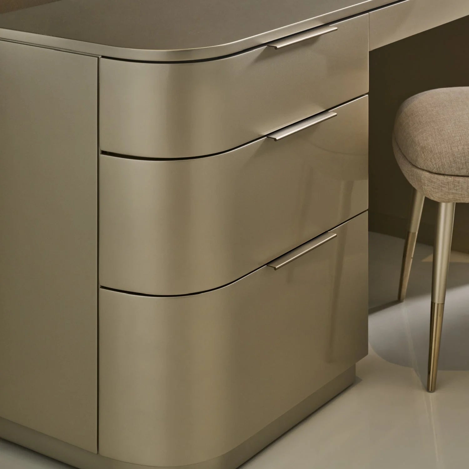 Luxury Soft Silver Modern Desk European Style for Villa